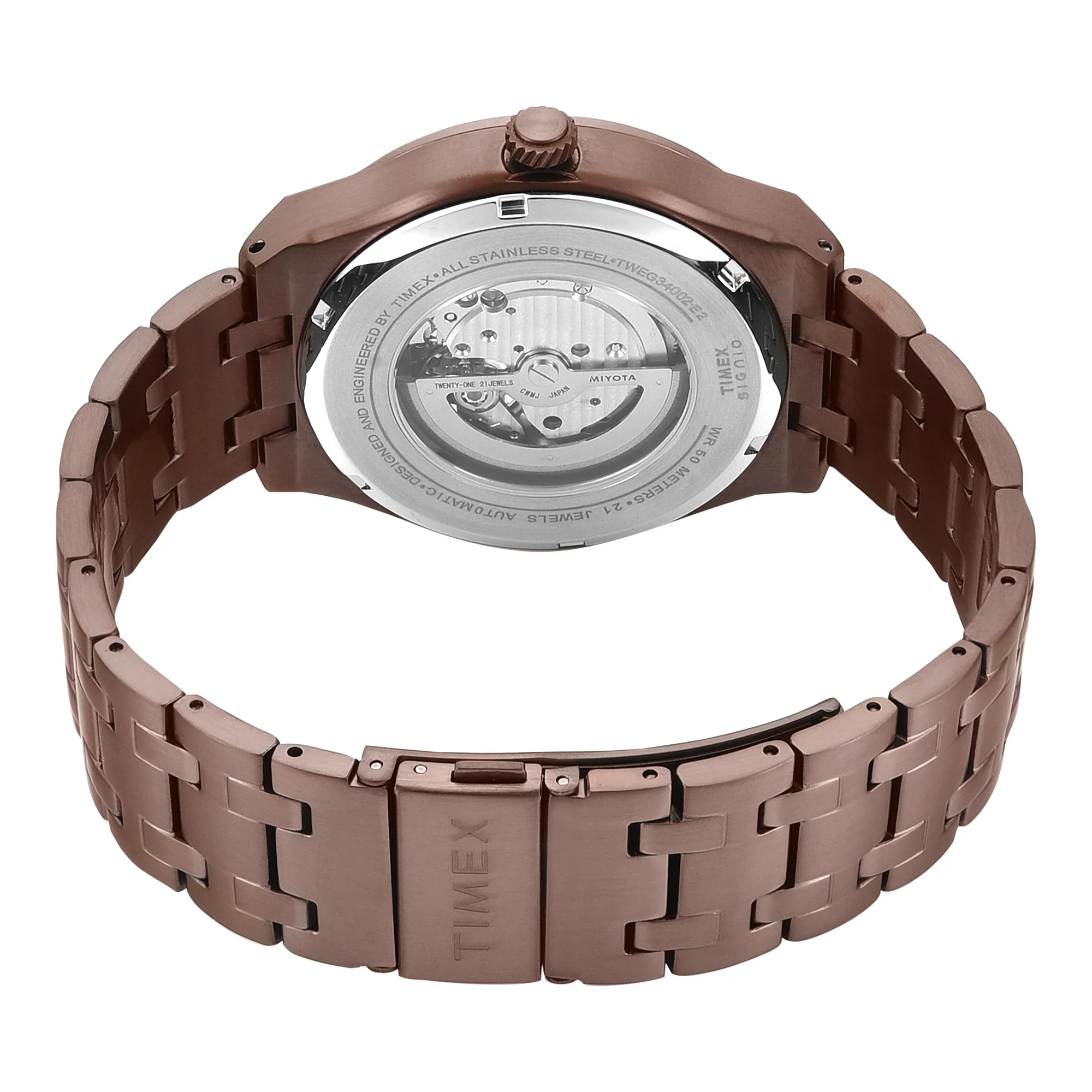 Timex Signio Round 44mm Brown Dial Automatic Men Watch - TWEG34002 - Image 3