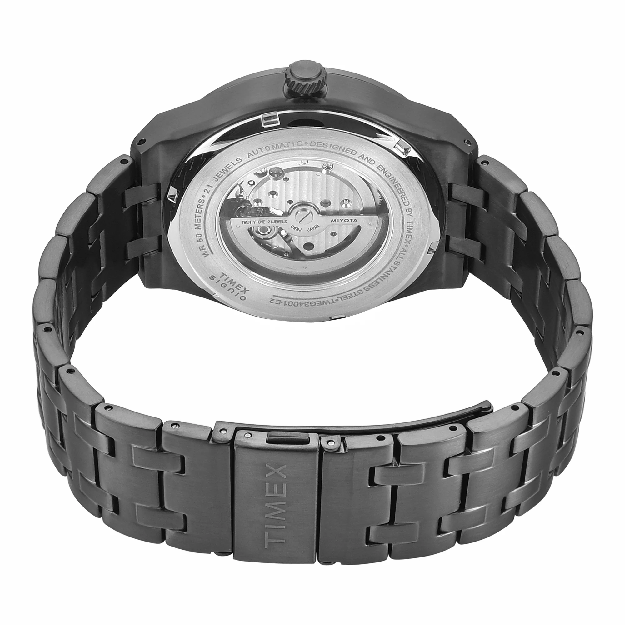 Timex Signio Round 44mm Gunmetal Dial Automatic Men Watch - TWEG34001 - Image 3