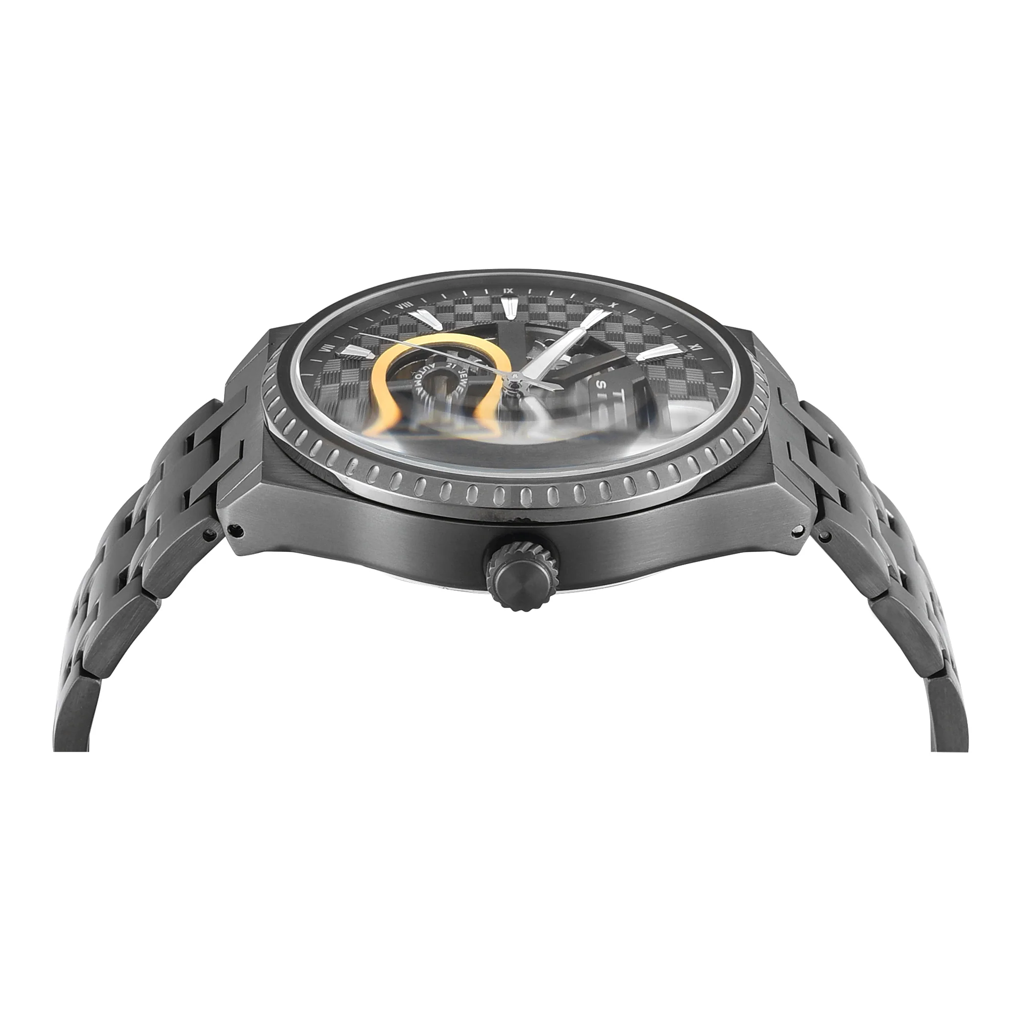 Timex Signio Round 44mm Gunmetal Dial Automatic Men Watch - TWEG34001 - Image 4