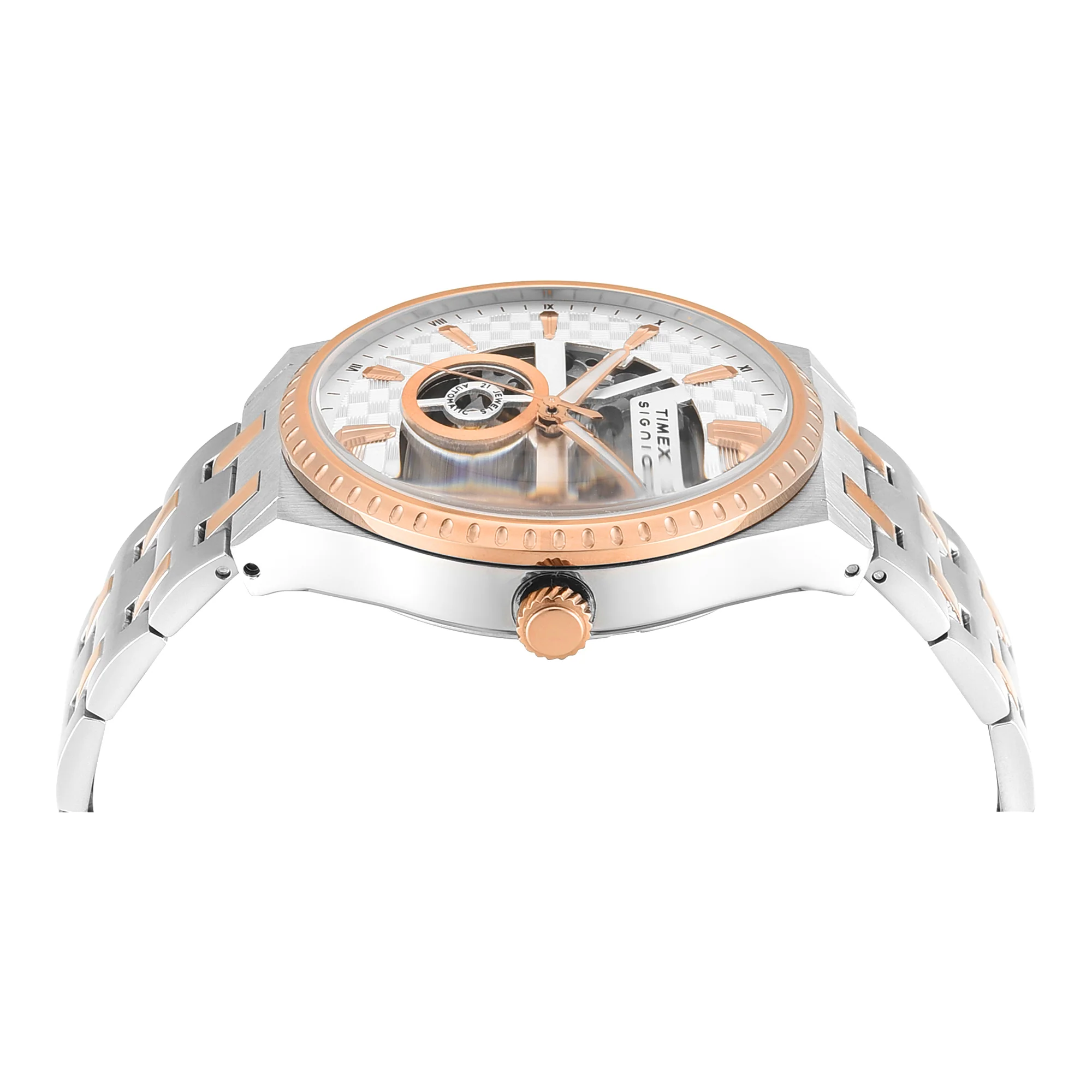 Timex Signio Round 44mm Silver Dial Automatic Men Watch - TWEG34000 - Image 4