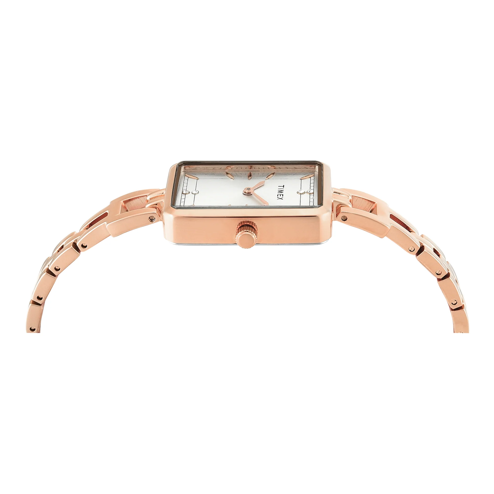 TIMEX Silver-Tone Rectangle Dial Analog Women's Watch - TWEL22802 - Image 4