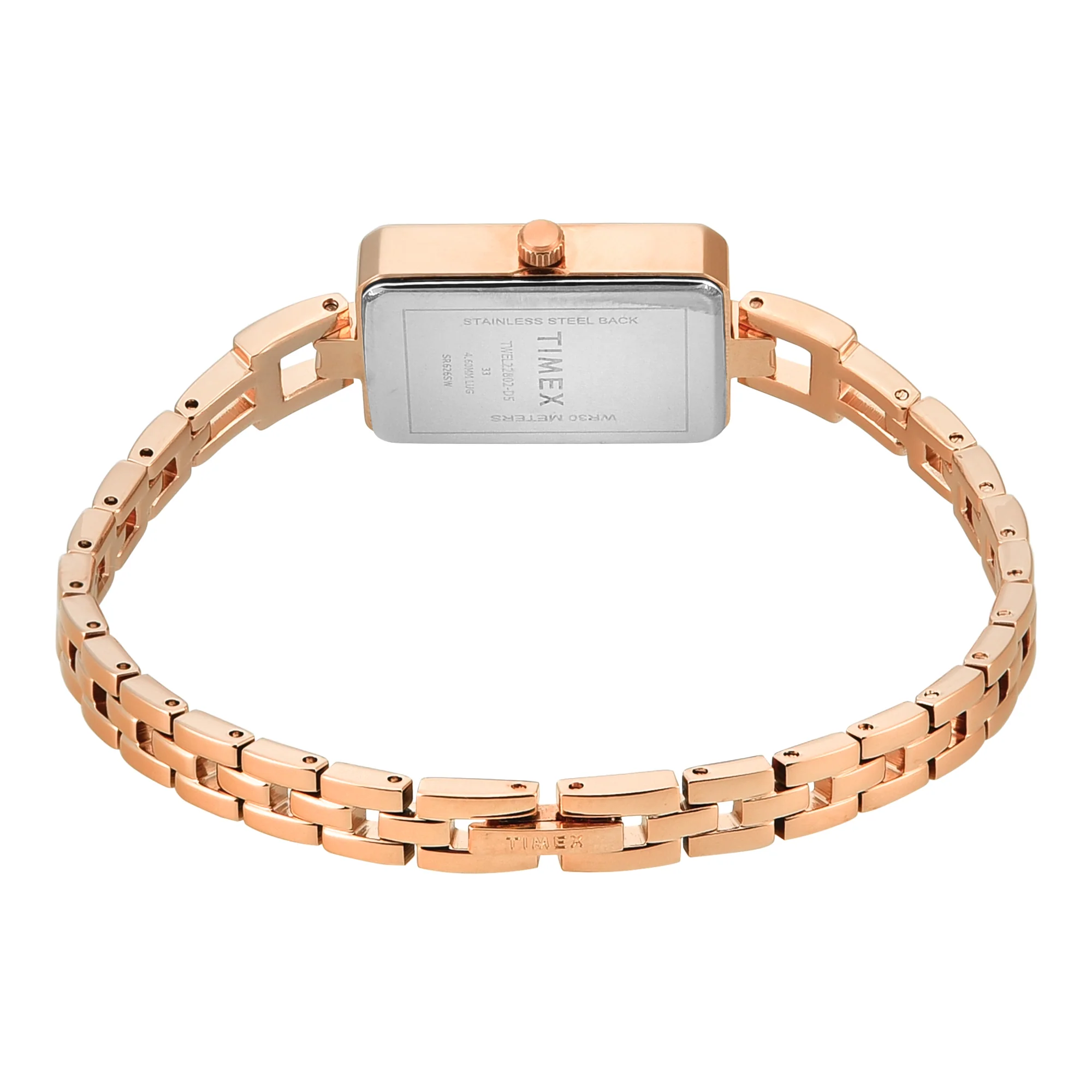 TIMEX Silver-Tone Rectangle Dial Analog Women's Watch - TWEL22802 - Image 5