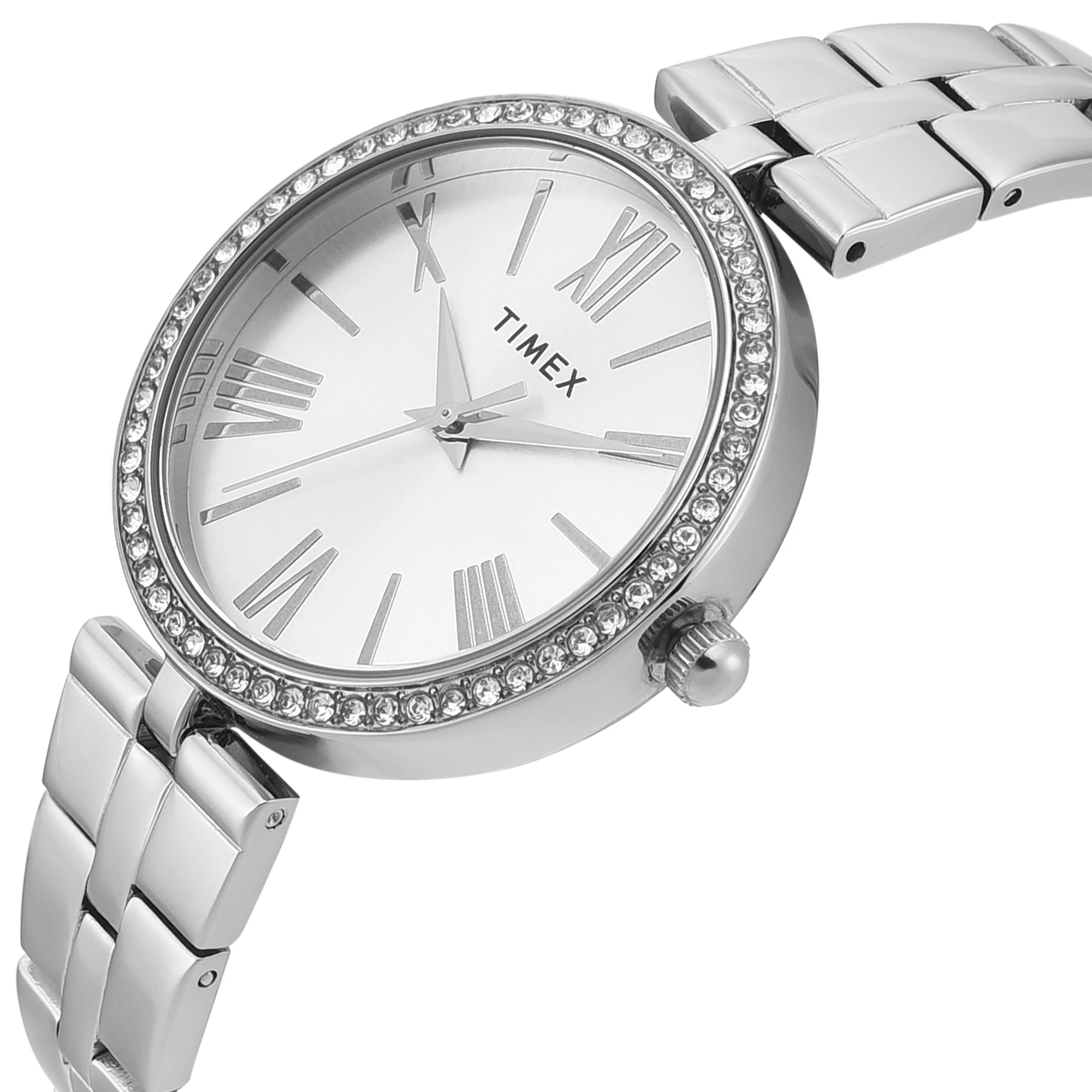 TIMEX Silver-Tone Round Dial Analog Women's Watch - TWEL22500 - Image 2