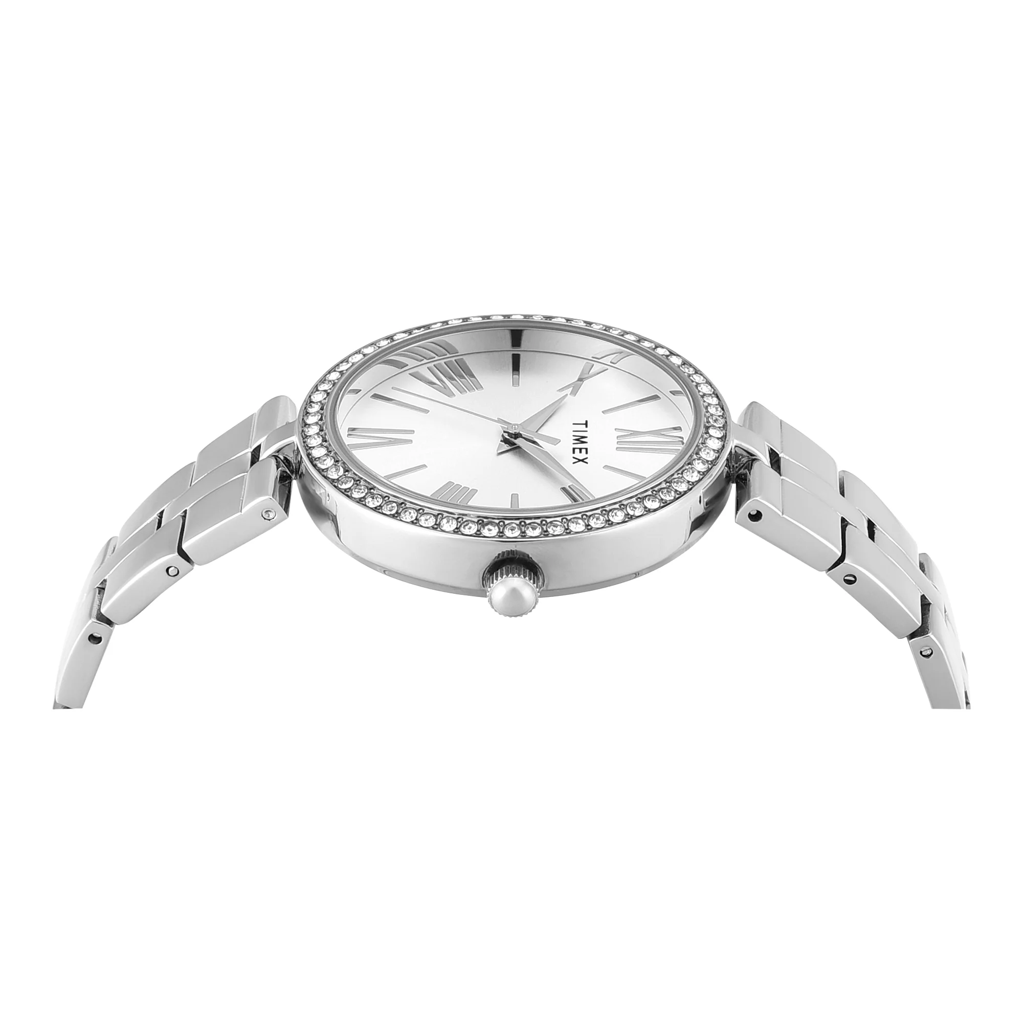 TIMEX Silver-Tone Round Dial Analog Women's Watch - TWEL22500 - Image 4