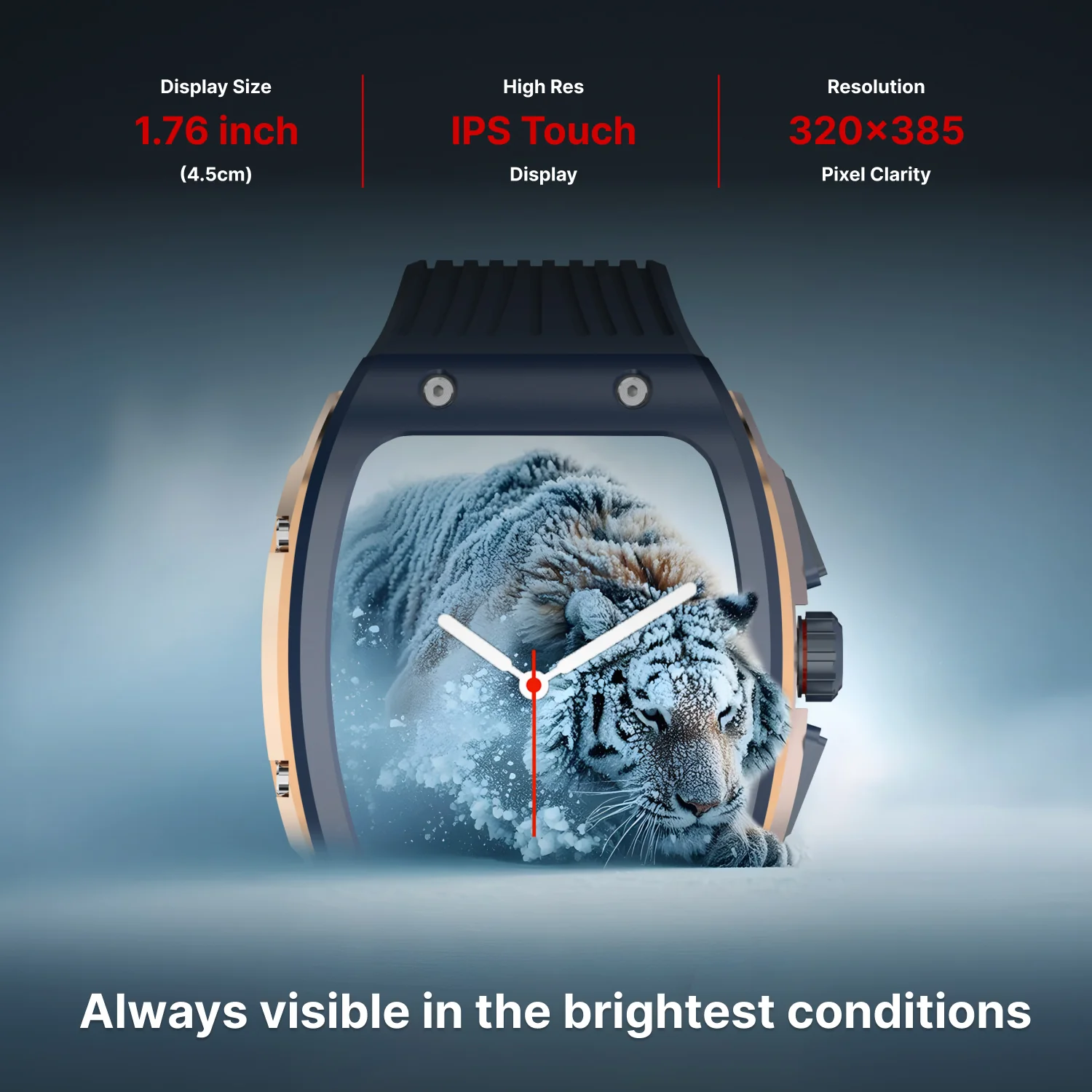 Timex Smart Coregen 1.76 (4.47 cm) Display with Functional Crown and BT Calling Smartwatch For Unisex - TWTXW901T - Image 4