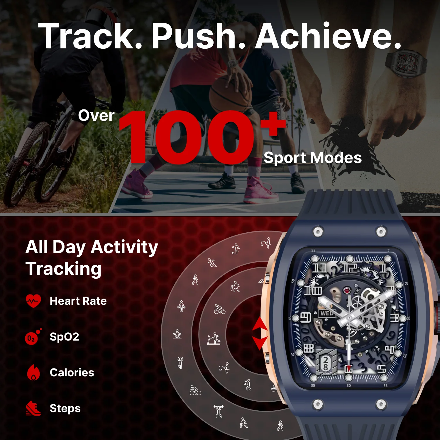 Timex Smart Coregen 1.76 (4.47 cm) Display with Functional Crown and BT Calling Smartwatch For Unisex - TWTXW901T - Image 6