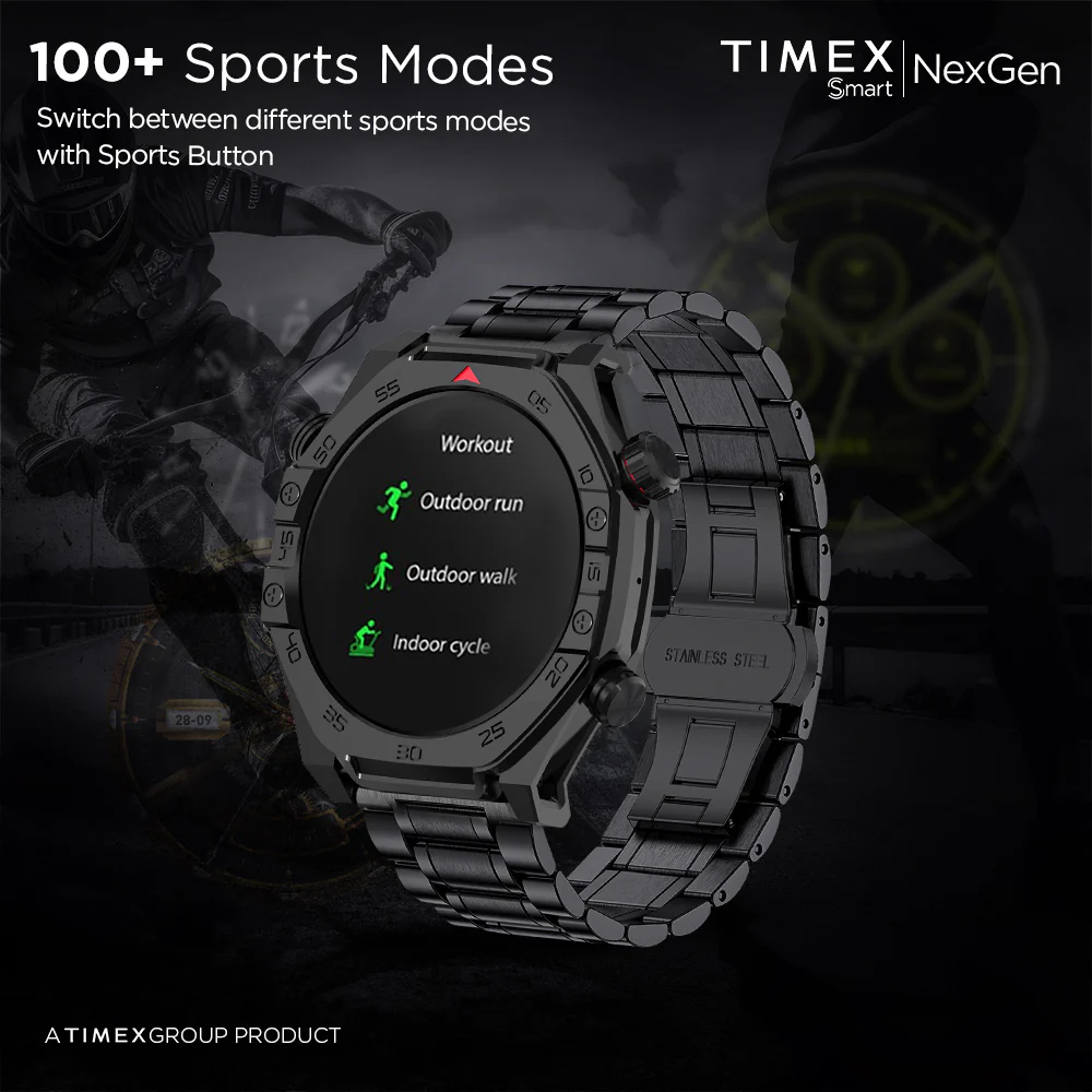 Timex Smart NexGen 1.43 inches (3.6cm) Display with Functional Crown and BT Calling Smartwatch For Unisex - TWTXW700T - Image 4