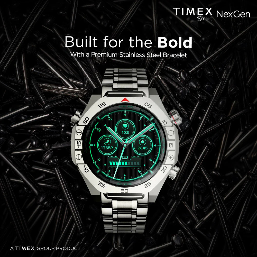 Timex Smart NexGen 1.43 inches (3.6cm) Display with Functional Crown and BT Calling Smartwatch For Unisex - TWTXW701T - Image 7