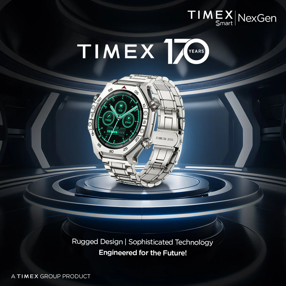 Timex Smart NexGen 1.43 inches (3.6cm) Display with Functional Crown and BT Calling Smartwatch For Unisex - TWTXW701T - Image 8