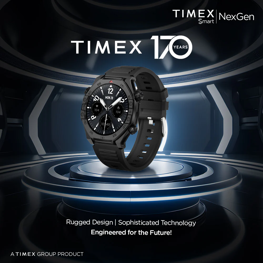 Timex Smart NexGen 1.43 inches (3.6cm) Display with Functional Crown and BT Calling Smartwatch For Unisex - TWTXW702T - Image 5