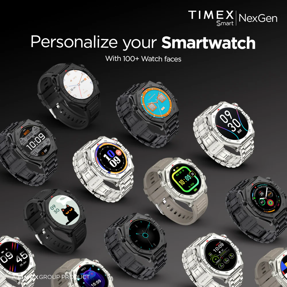 Timex Smart NexGen 1.43 inches (3.6cm) Display with Functional Crown and BT Calling Smartwatch For Unisex - TWTXW703T - Image 6