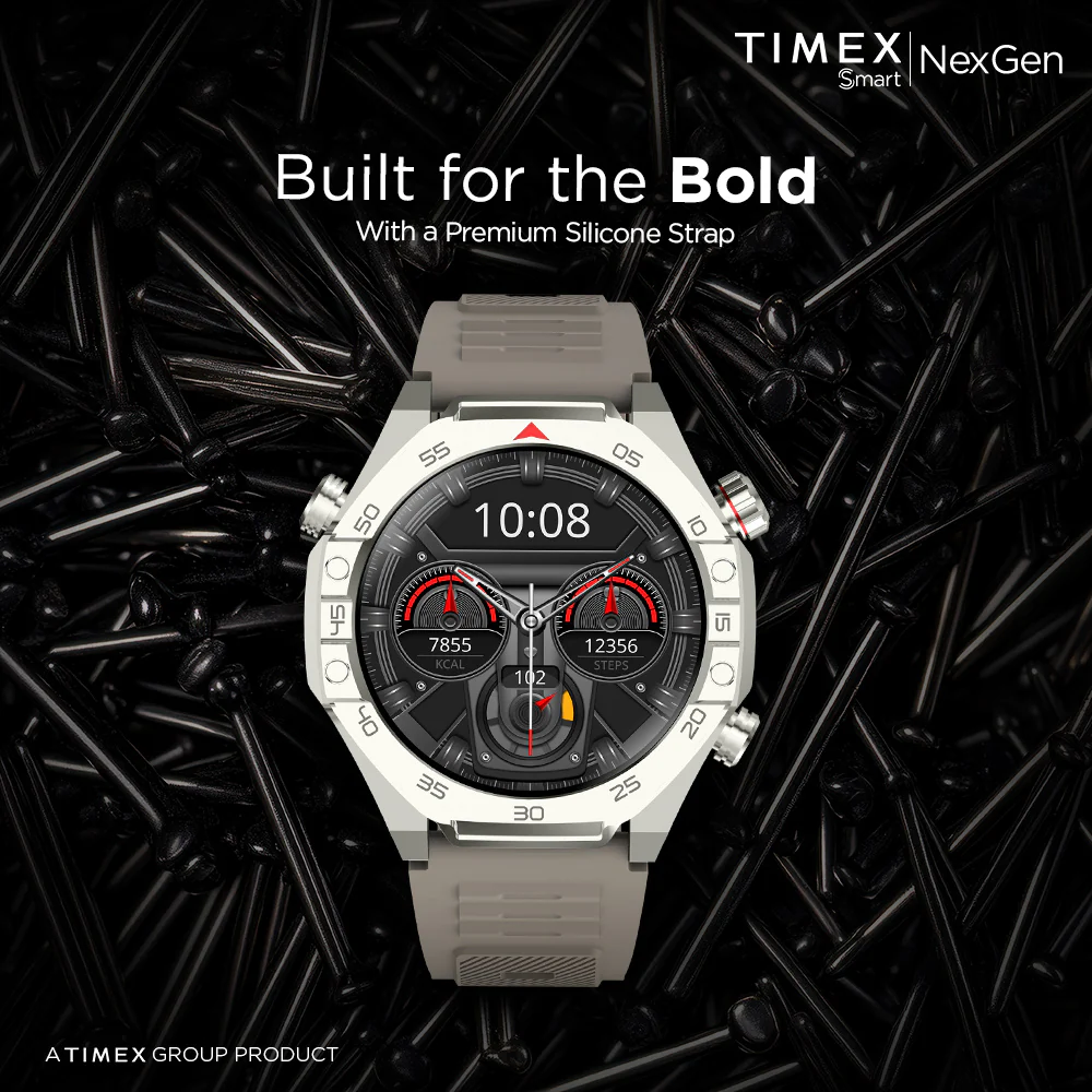 Timex Smart NexGen 1.43 inches (3.6cm) Display with Functional Crown and BT Calling Smartwatch For Unisex - TWTXW703T - Image 7