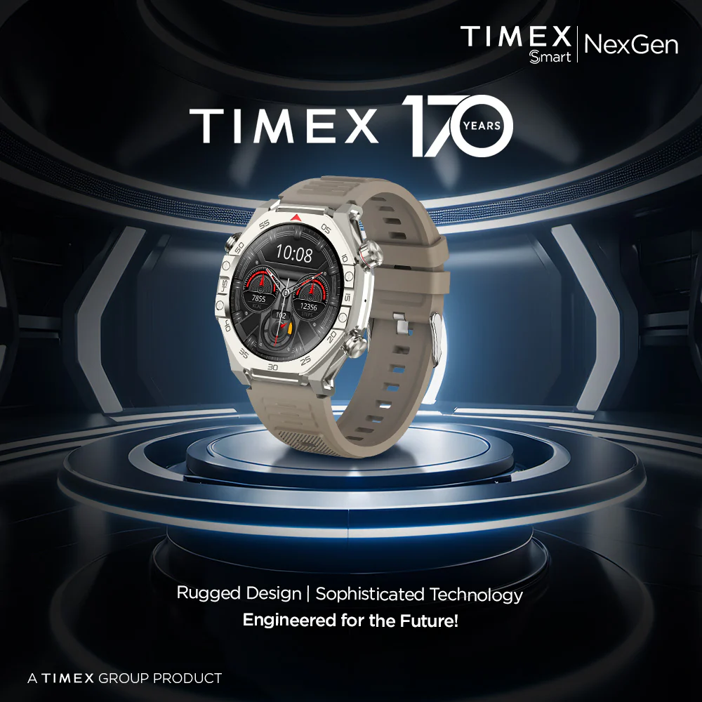 Timex Smart NexGen 1.43 inches (3.6cm) Display with Functional Crown and BT Calling Smartwatch For Unisex - TWTXW703T - Image 8