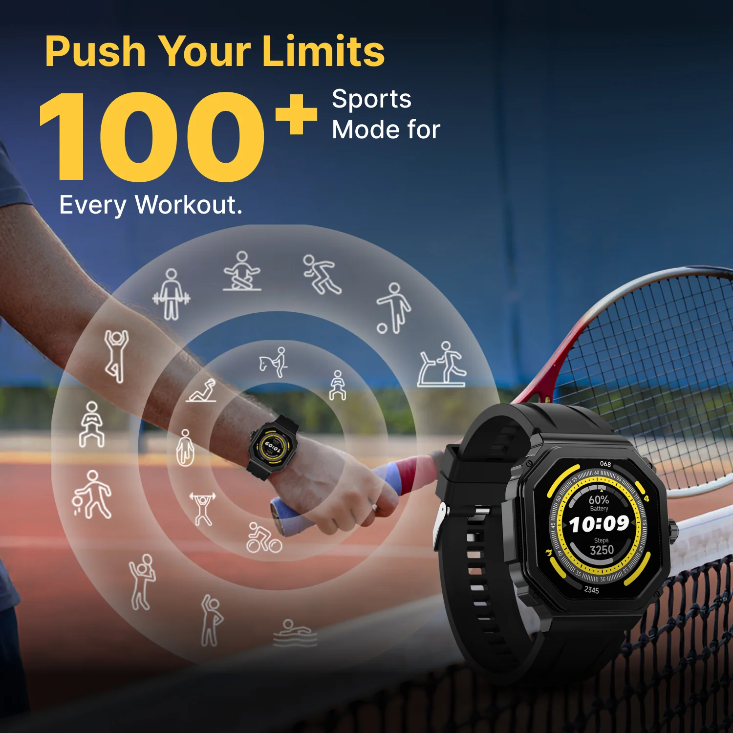 TIMEX Smart Nova 1.43 inches (3.6cm) AMOLED Display with Functional Crown and BT Calling Smartwatch for Unisex - TWTXW1000T - Image 7