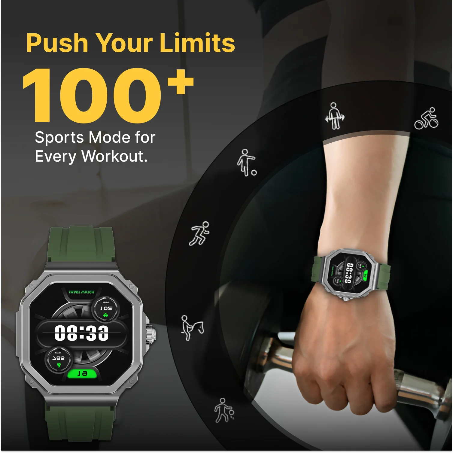 TIMEX Smart Nova 1.43 inches (3.6cm) AMOLED Display with Functional Crown and BT Calling Smartwatch for Unisex - TWTXW1002T - Image 5