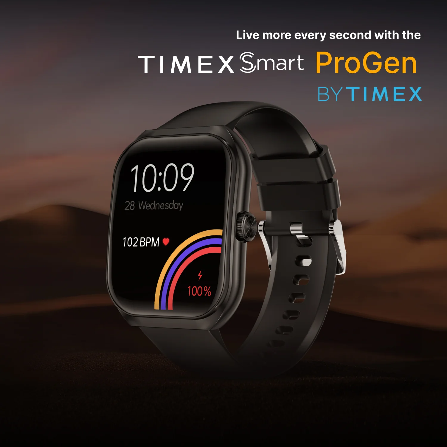 Timex Smart Progen 1.95 inches (4.95 cm) Curved AMOLED Display with Functional Crown and BT Calling Smartwatch For Unisex - TWTXW800T - Image 3