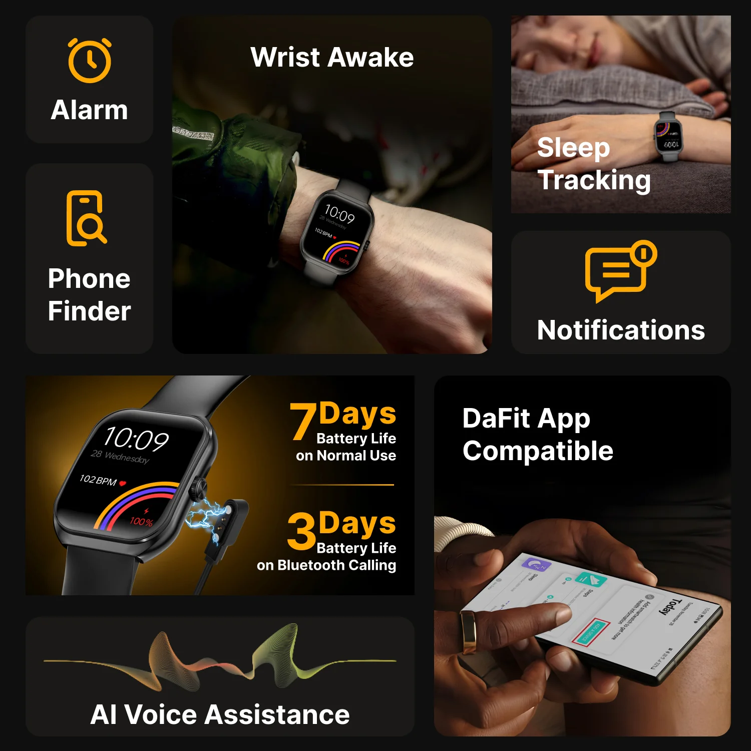 Timex Smart Progen 1.95 inches (4.95 cm) Curved AMOLED Display with Functional Crown and BT Calling Smartwatch For Unisex - TWTXW800T - Image 6