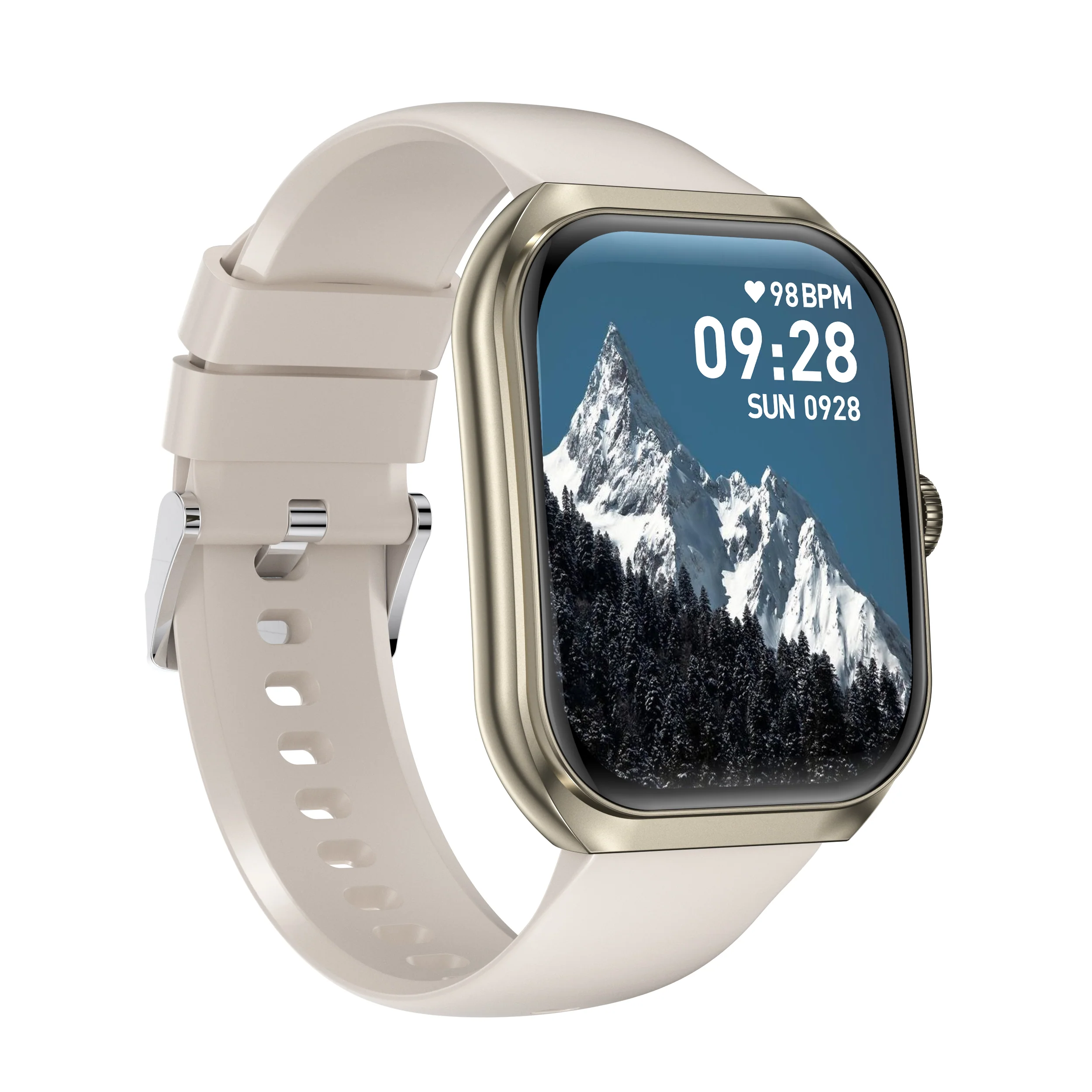 Timex Smart Progen 1.95 inches (4.95 cm) Curved AMOLED Display with Functional Crown and BT Calling Smartwatch For Unisex - TWTXW801T - Image 2