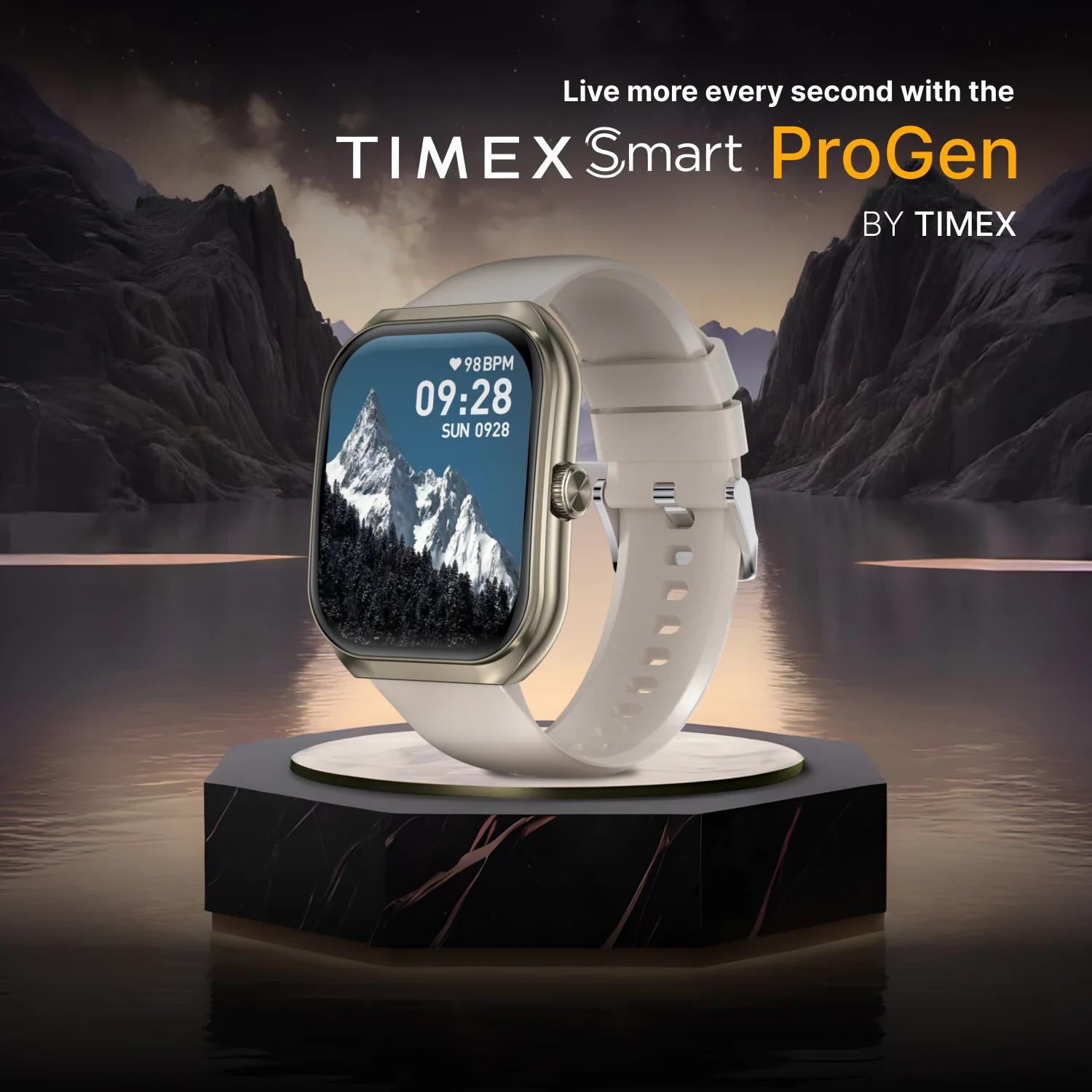 Timex Smart Progen 1.95 inches (4.95 cm) Curved AMOLED Display with Functional Crown and BT Calling Smartwatch For Unisex - TWTXW801T - Image 3
