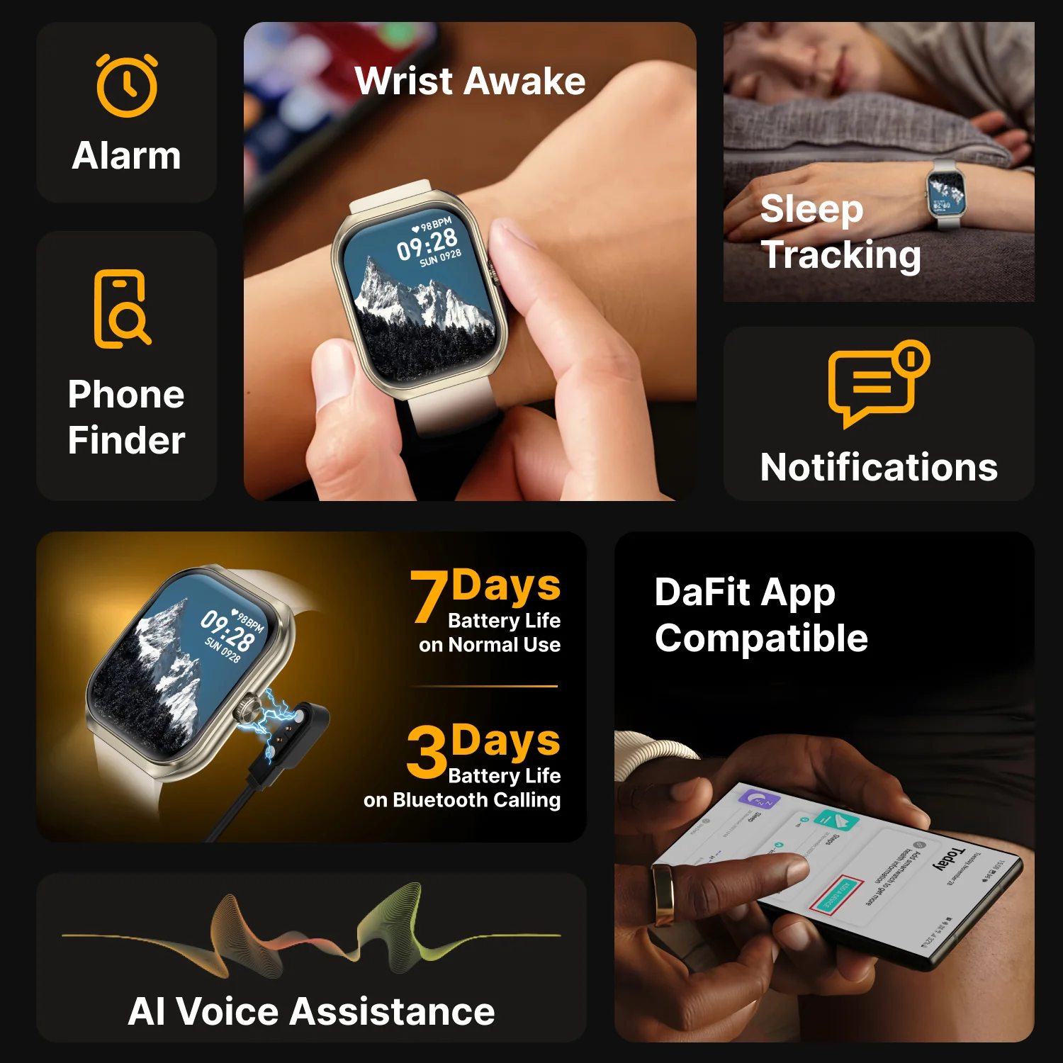 Timex Smart Progen 1.95 inches (4.95 cm) Curved AMOLED Display with Functional Crown and BT Calling Smartwatch For Unisex - TWTXW801T - Image 6