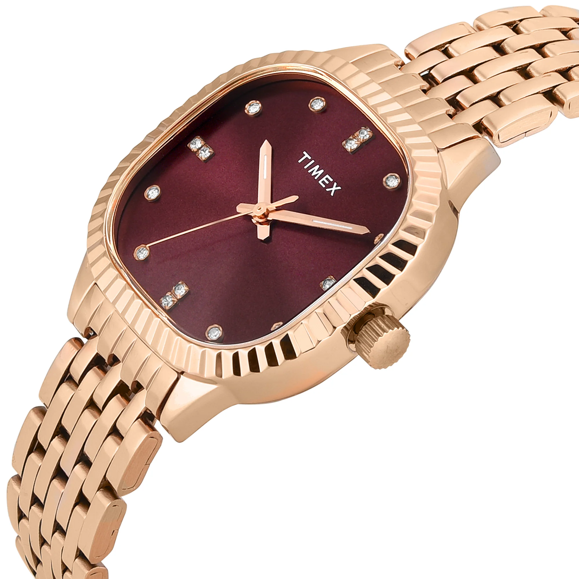 Timex Square 29mm Burgundy Dial Analog Women Watch - TWEL27300 - Image 2