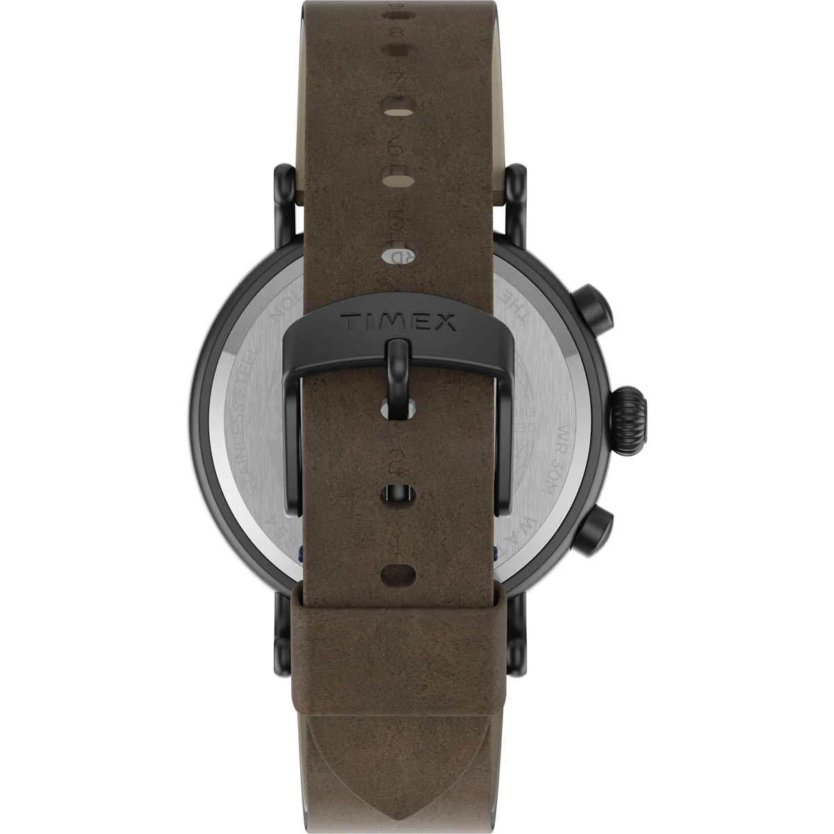 Timex Essential Collection Men's Quartz Analog Gunmetal Dial Round Case Leather-Strap Function Watch -TW2T69000 - Image 2