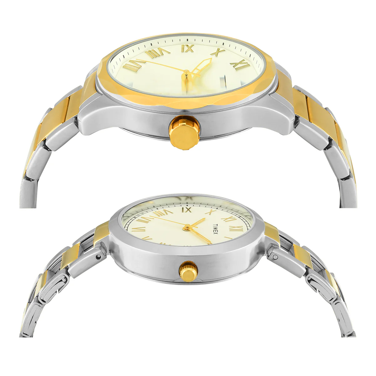 TIMEX Tan Round Dial Analog Pair's Watch - TW00PR341 - Image 4