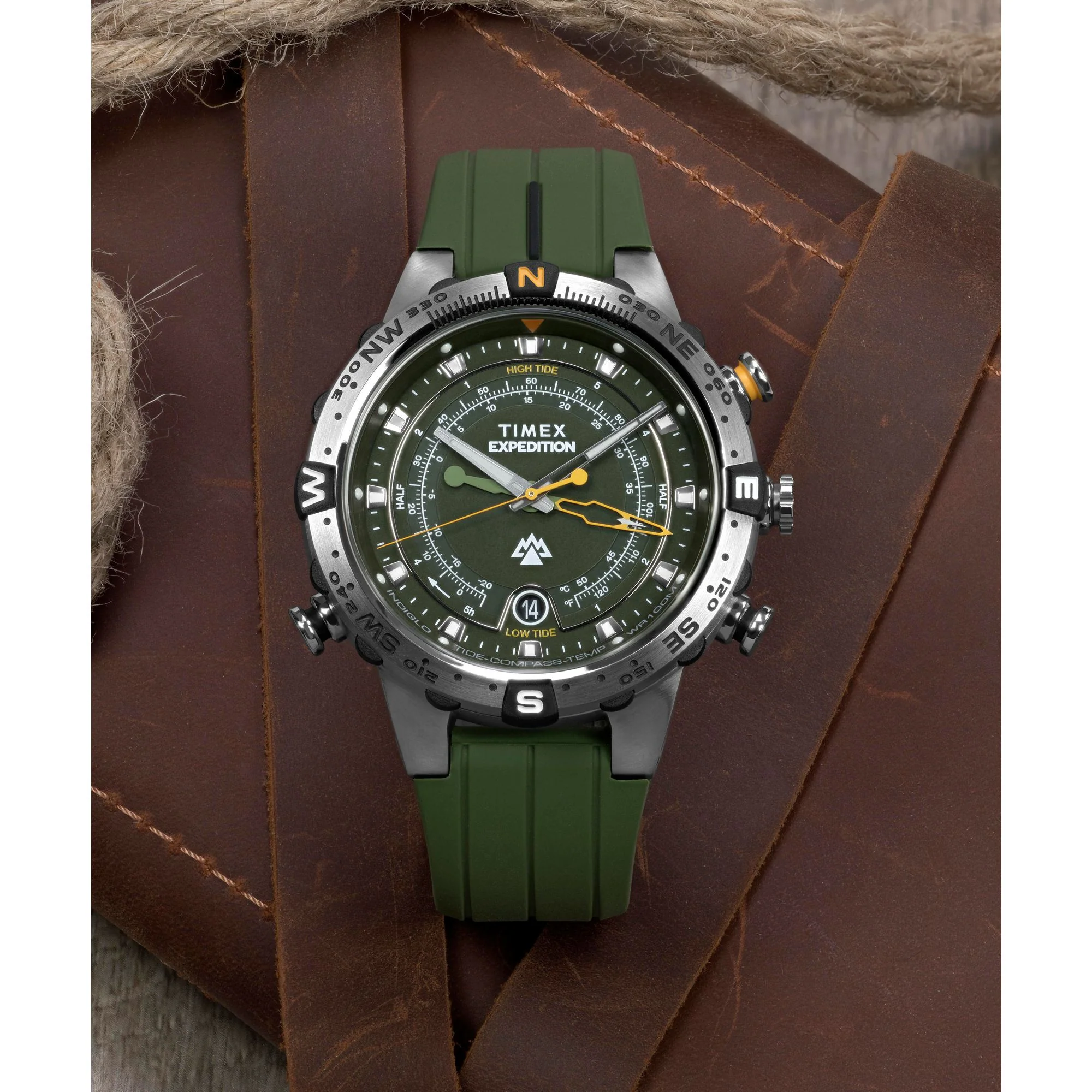 TIMEX Tide/Temp/Compass Green Round Dial Analog Men's Watch - TW2Y14400UJ - Image 6