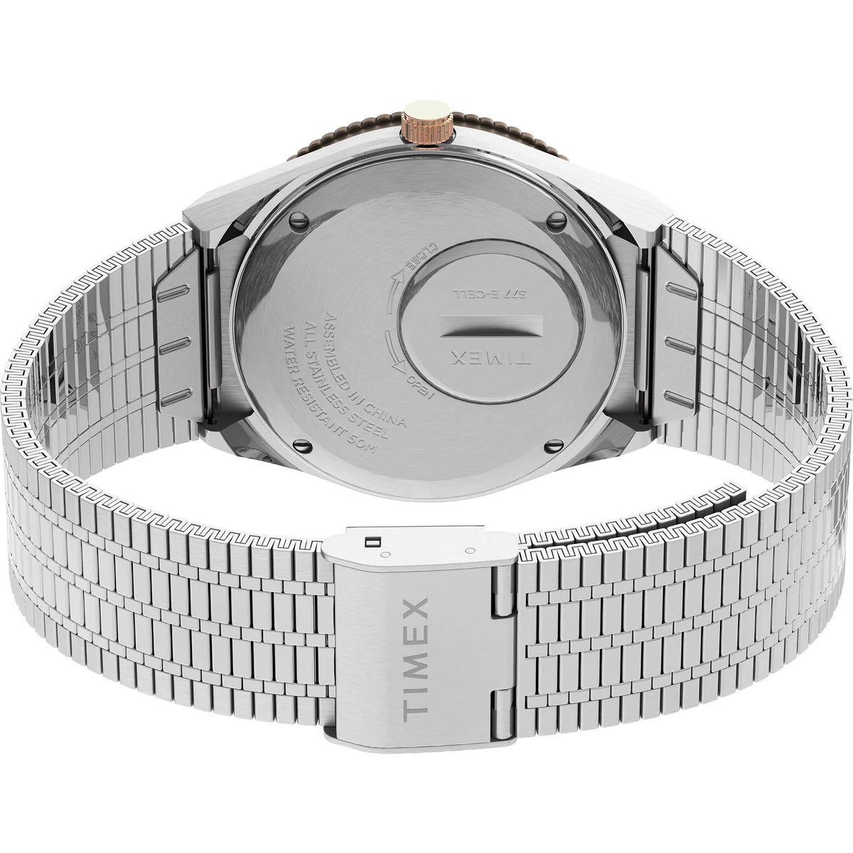 Q Timex 36mm Stainless Steel Bracelet Watch - Image 5