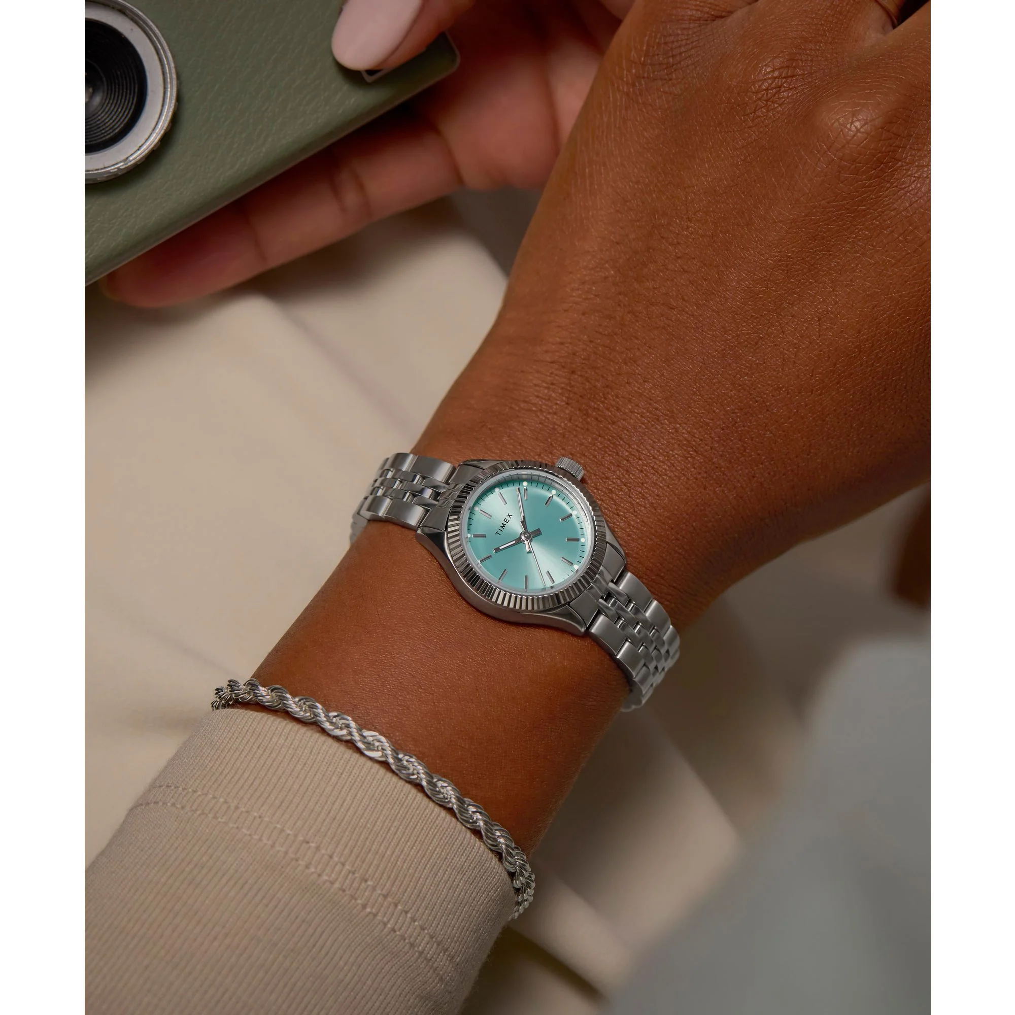TIMEX Trend Blue Round Dial Analog Women's Watch - TW2W90700UJ - Image 7