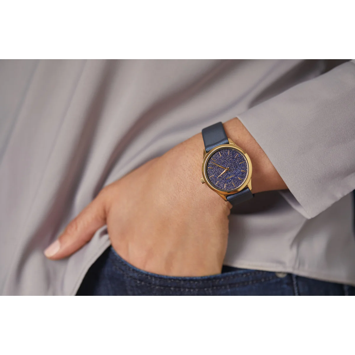 Timex 3 Hands Women's Analog Blue Dial Coloured Quartz Watch, Round Dial with 32 mm Case width - TW2V01200UJ - Image 7