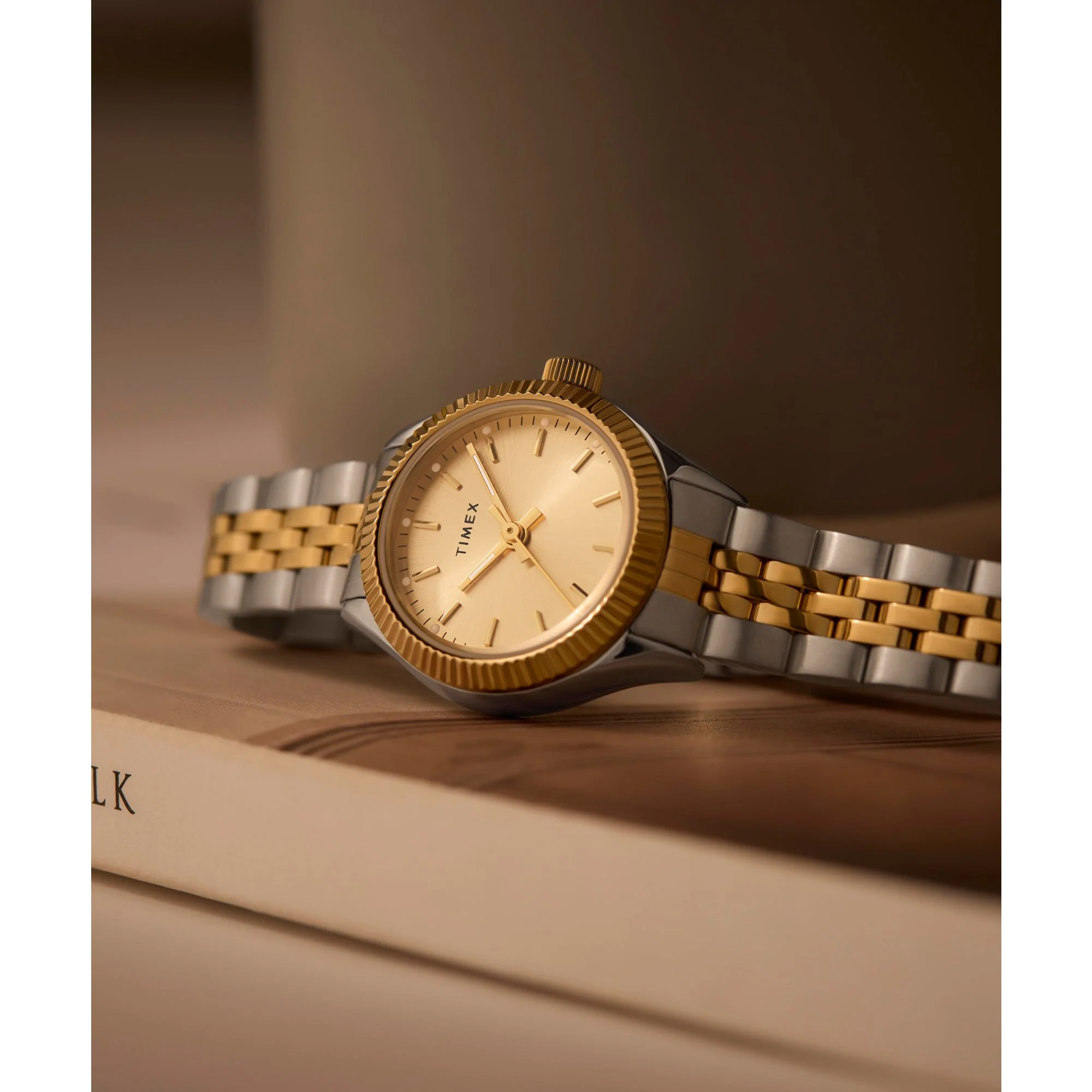 TIMEX Trend Gold-Tone Round Dial Analog Women's Watch - TW2W90900UJ - Image 6