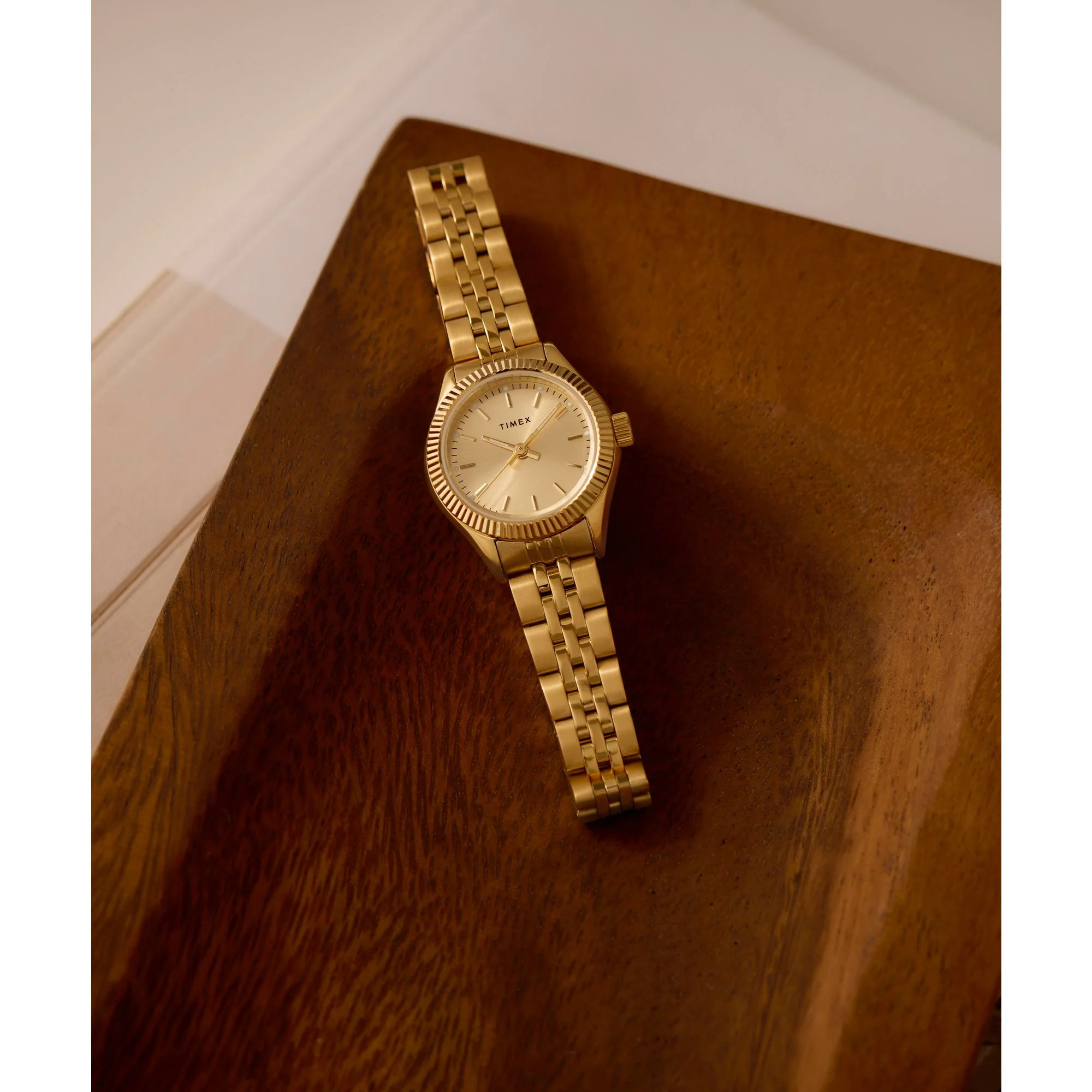 TIMEX Trend Gold-Tone Round Dial Analog Women's Watch - TW2W91000UJ - Image 6