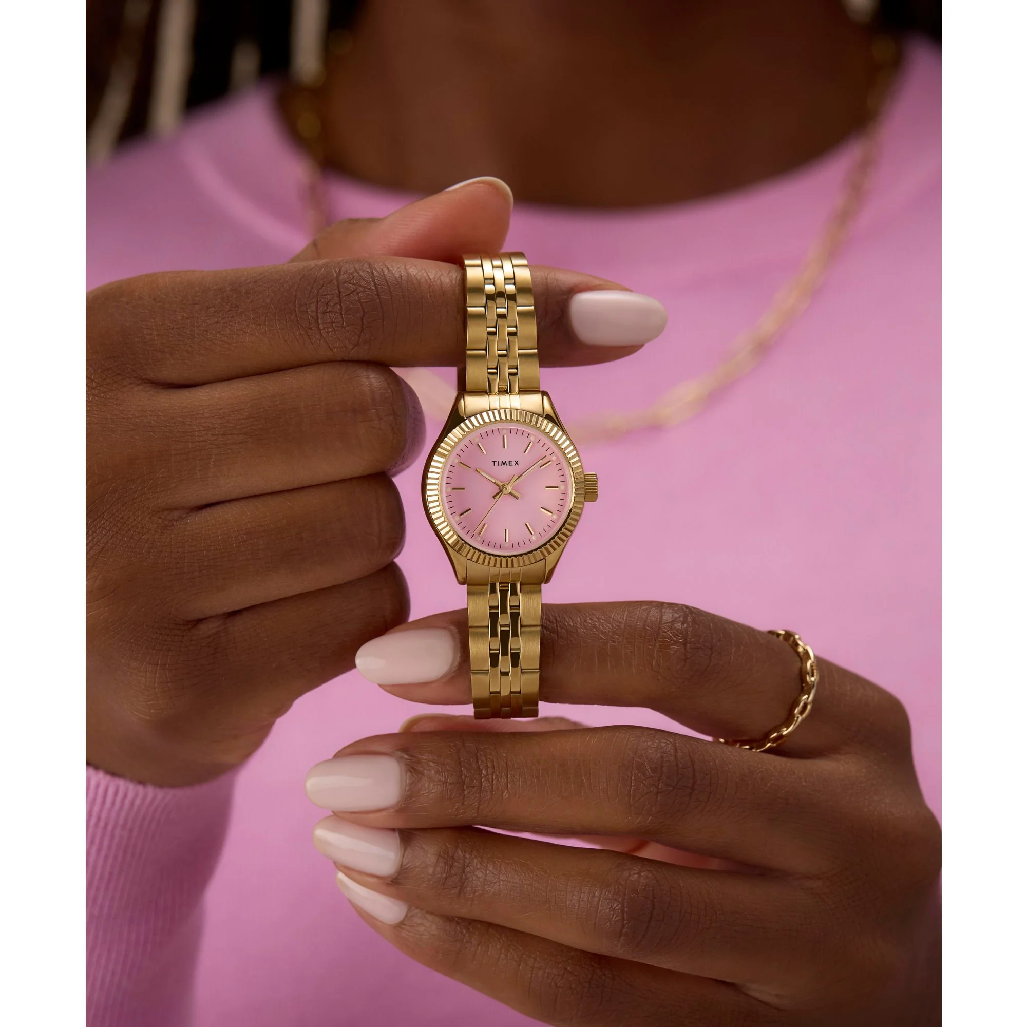 TIMEX Trend Pink Round Dial Analog Women's Watch - TW2W90800UJ - Image 7