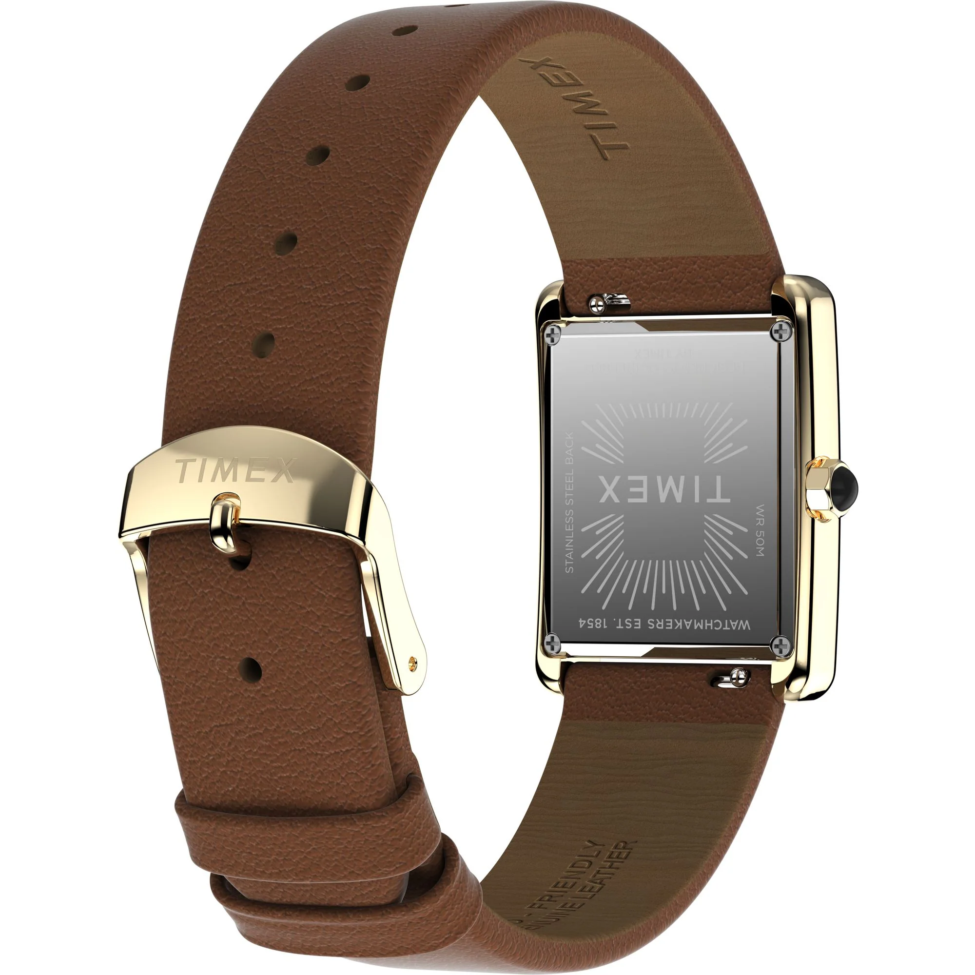 TIMEX Trend Women Gold-Tone Rectangle Dial Analog Watch - TW2W63900UJ - Image 5