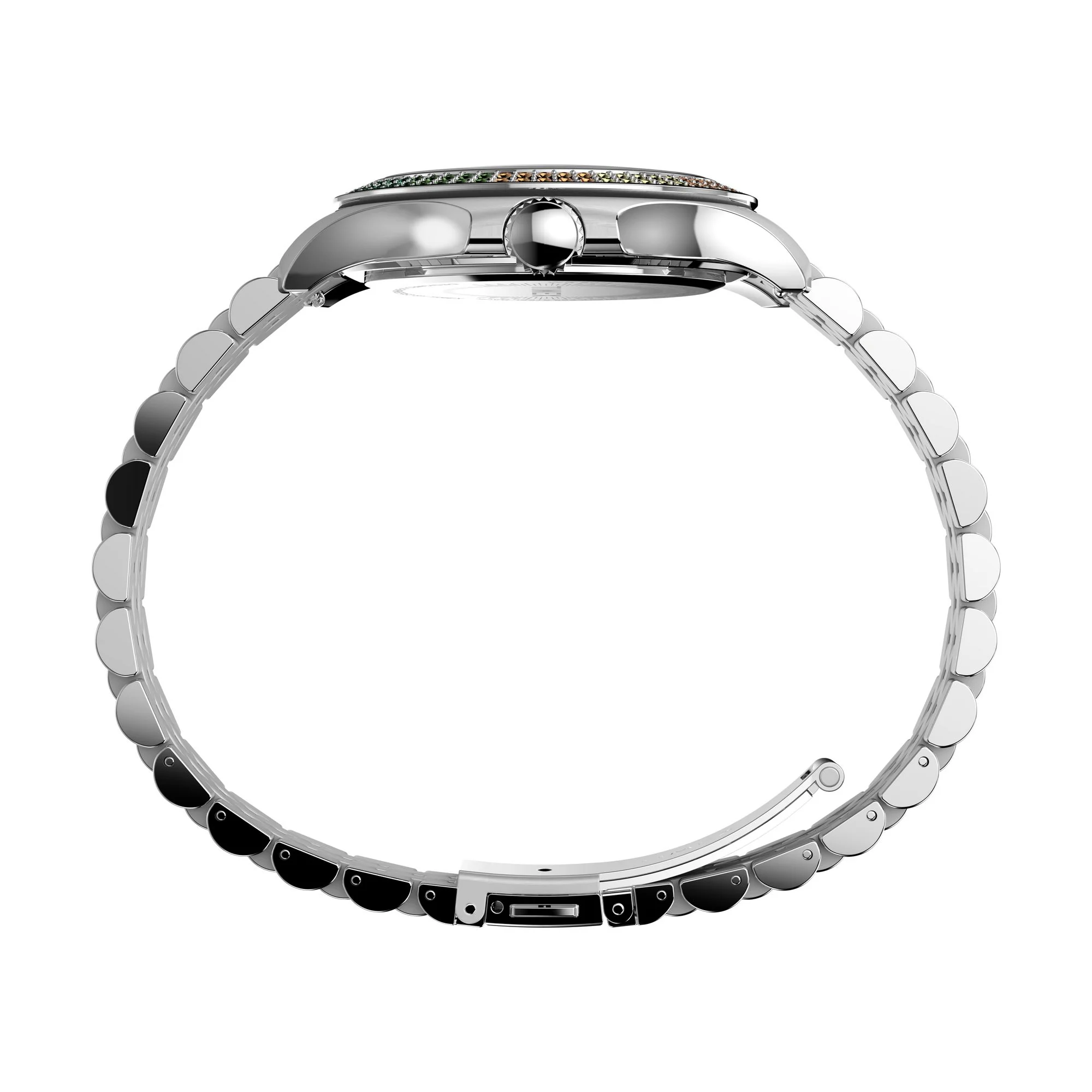 TIMEX Trend Women Silver Round Dial Analog Watch - TW2W33000UJ - Image 2