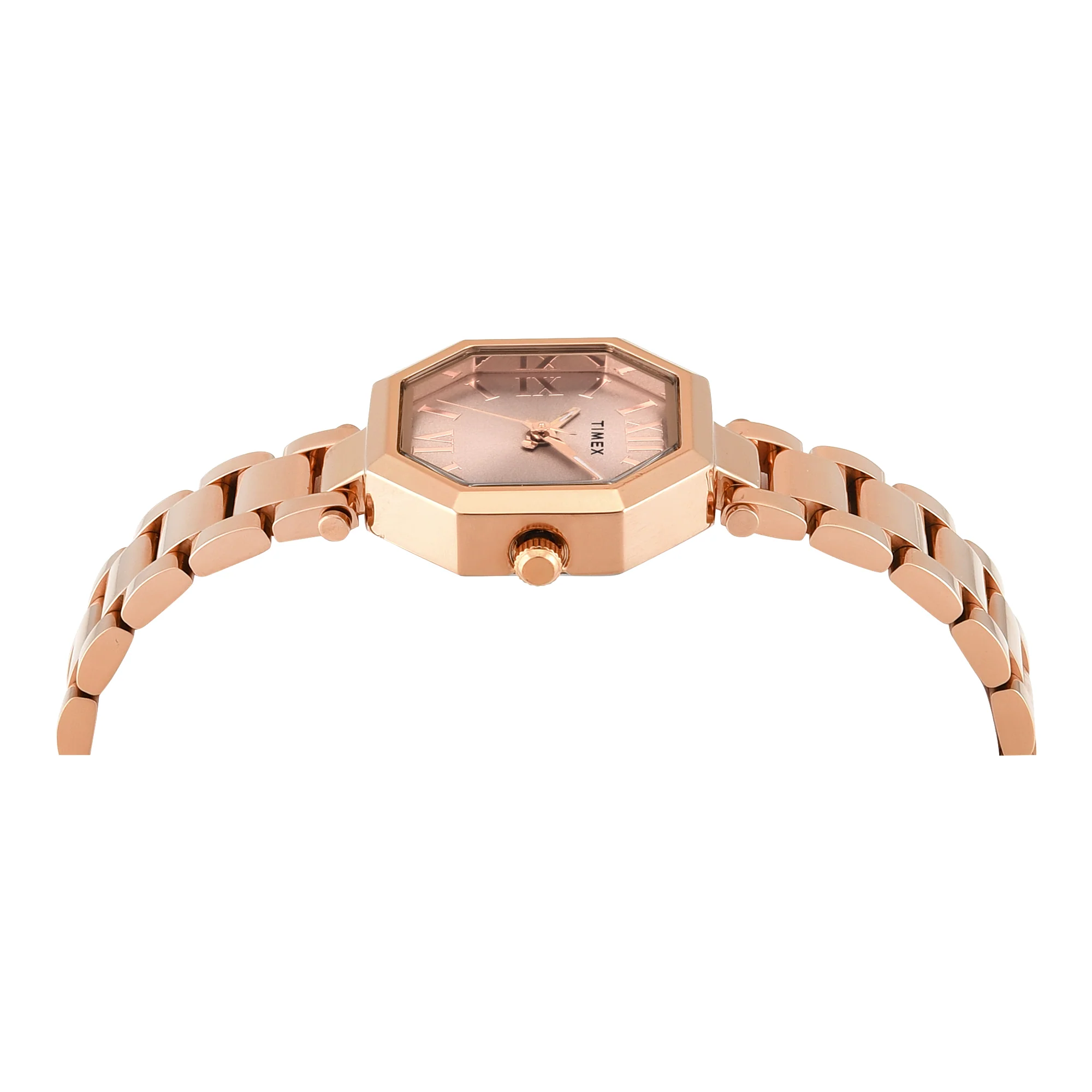 Timex Trendline Octagonal 26mm Rose Gold Dial Analog Women Watch - TWEL26903 - Image 4