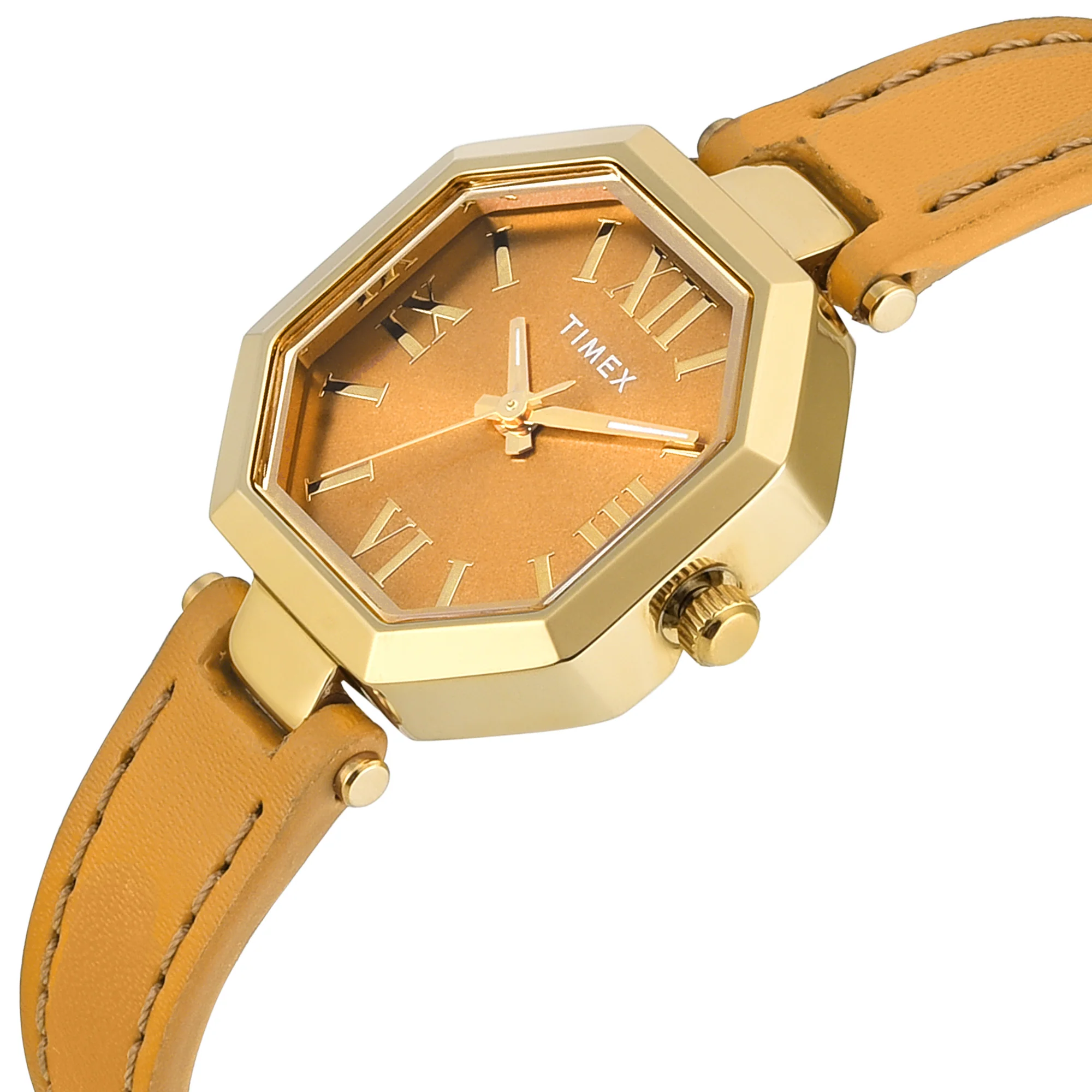 Timex Trendline Octagonal 26mm Yellow Dial Analog Women Watch - TWEL26900 - Image 3