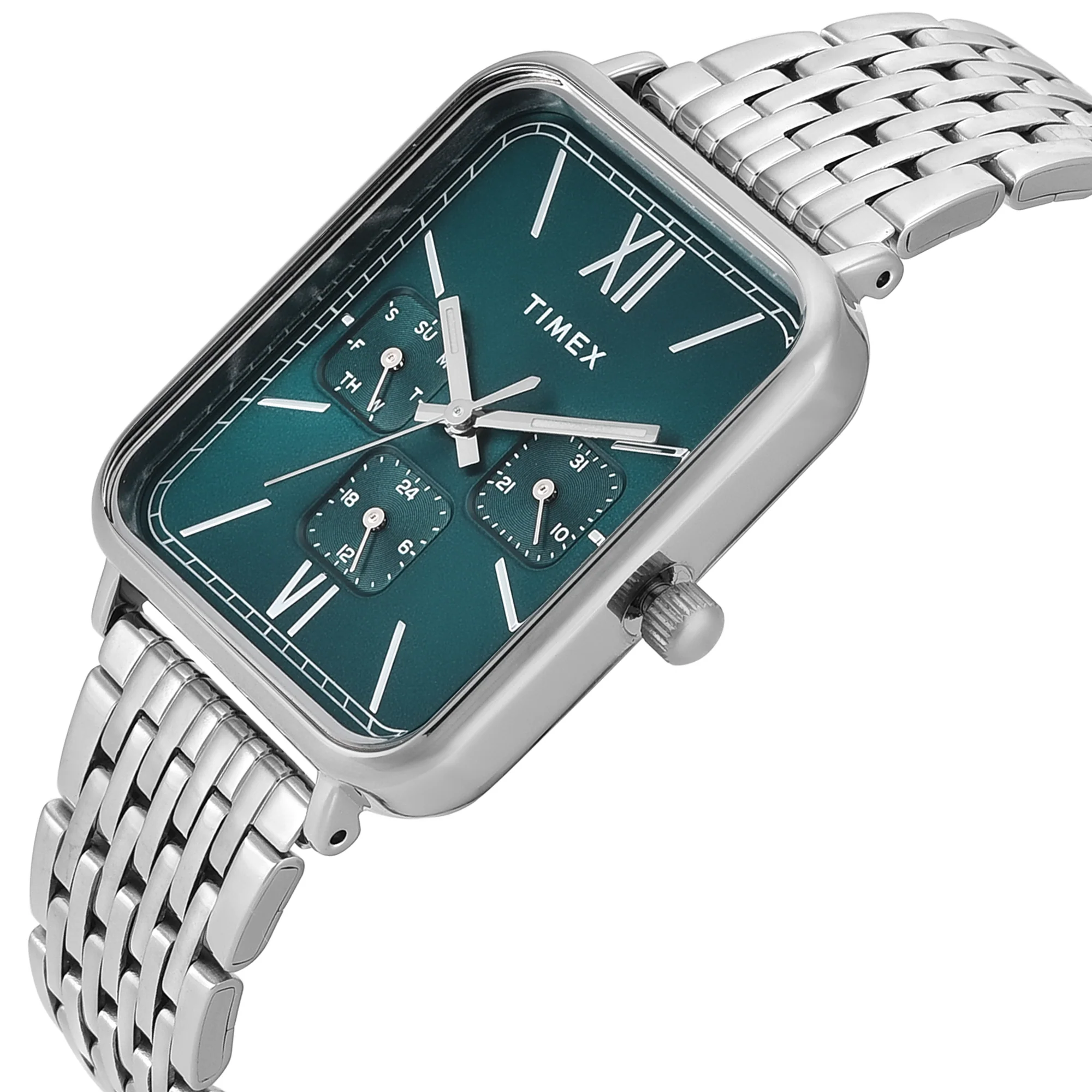 Timex Trendline Rectangle 30mm Teal Dial Analog Men Watch - TWEG34600 - Image 2