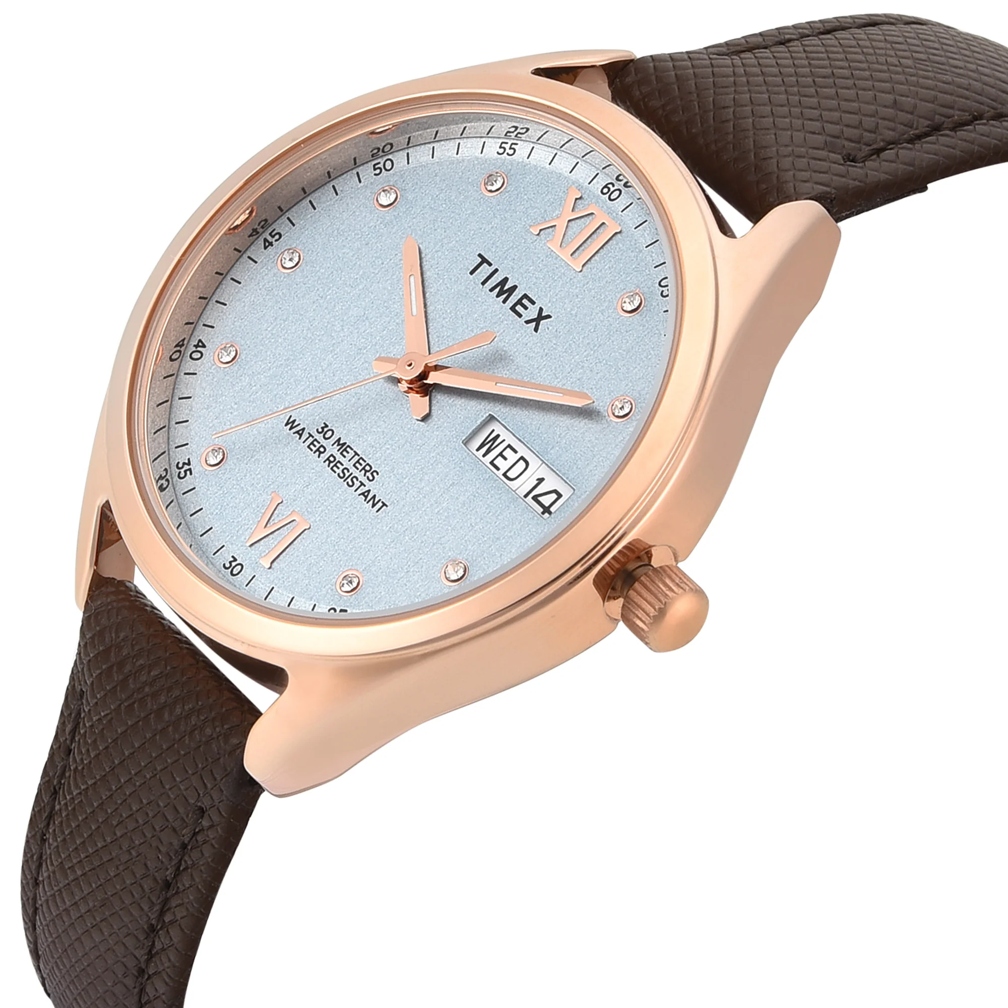 Timex Trendline Round 34mm Blue Dial Analog Women Watch - TWEL26804 - Image 3