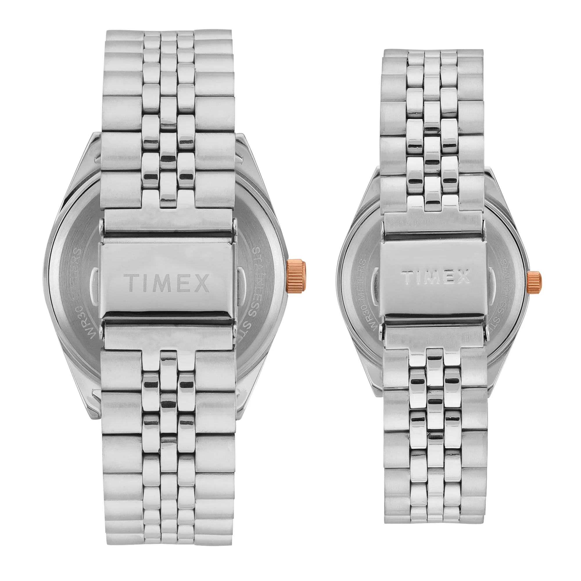 TIMEX Trendline Silver Round Dial Analog Pair's Watch - TW00PR343 - Image 6