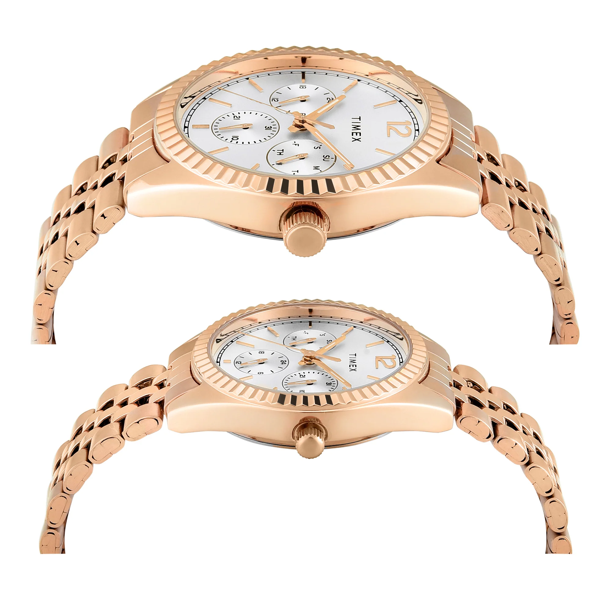 TIMEX Trendline Silver Round Dial Analog Pair's Watch - TW00PR346 - Image 4