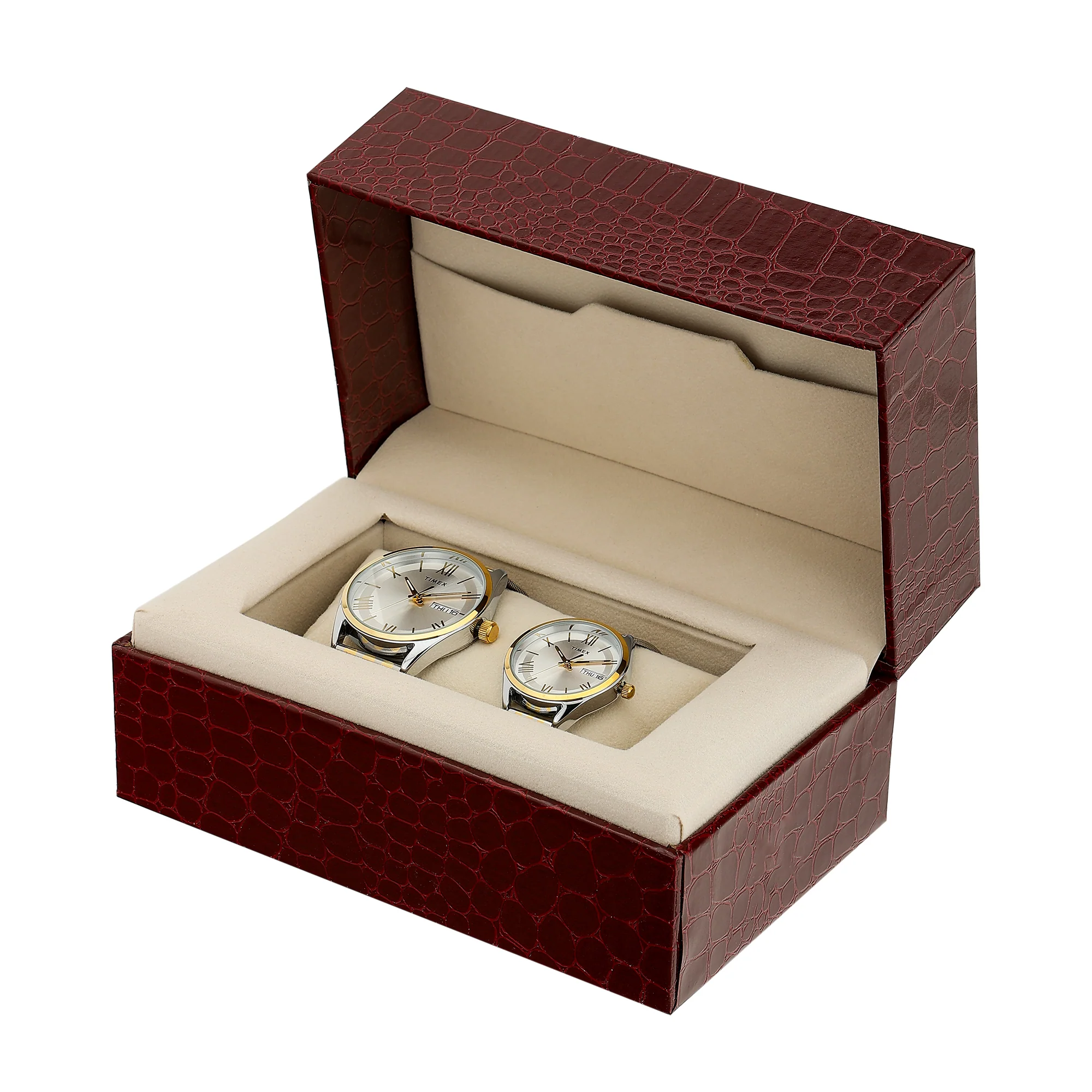 TIMEX Trendline Silver Round Dial Analog Pair's Watch - TW00PR352 - Image 5