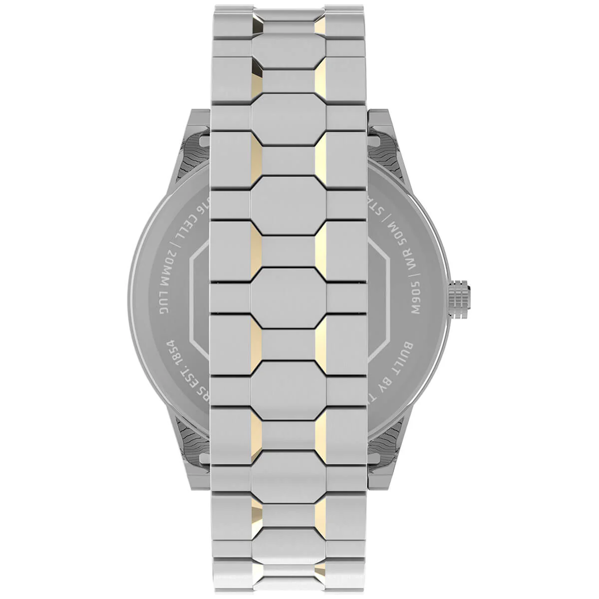 Timex Men Silver-Tone Round Brass Dial Analog Watch - TW2V565000D - Image 2