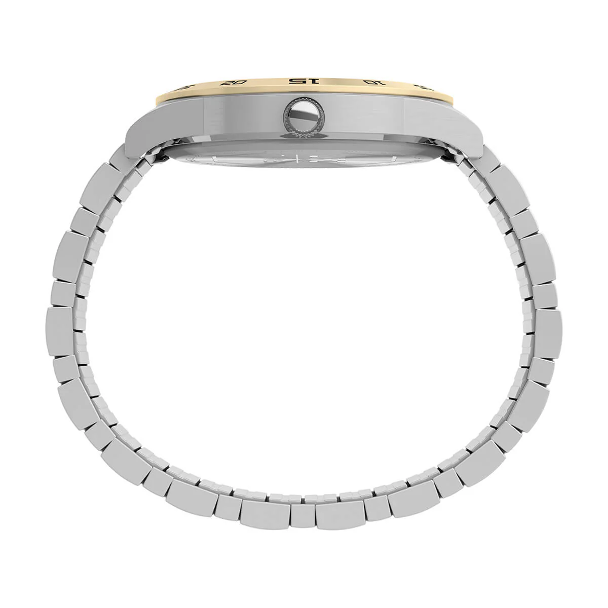 Timex Men Silver-Tone Round Brass Dial Analog Watch - TW2V565000D - Image 3