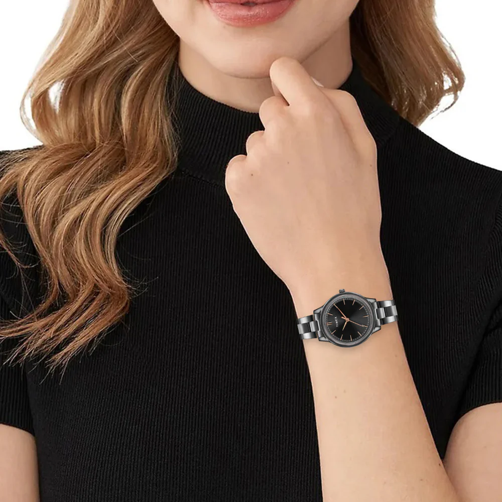 Timex Unisex Black Round Analog Pair Watch- TW00ZP007 - Image 2