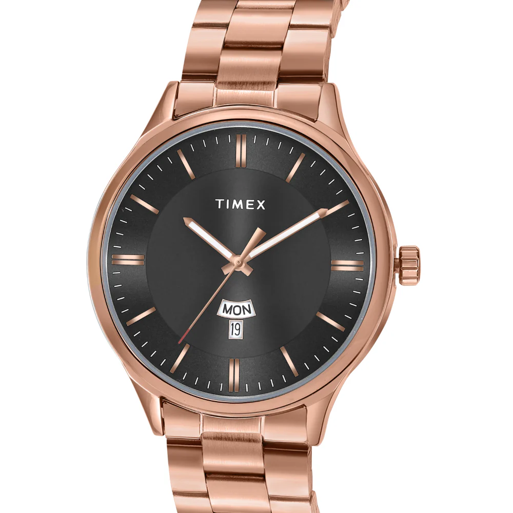 Timex Unisex Black Round Analog Pair Watch- TW00ZP009 - Image 4