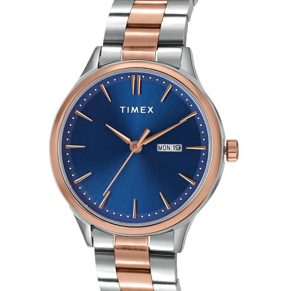 Timex Unisex Blue Round Analog Pair Watch- TW00ZP006 - Image 4