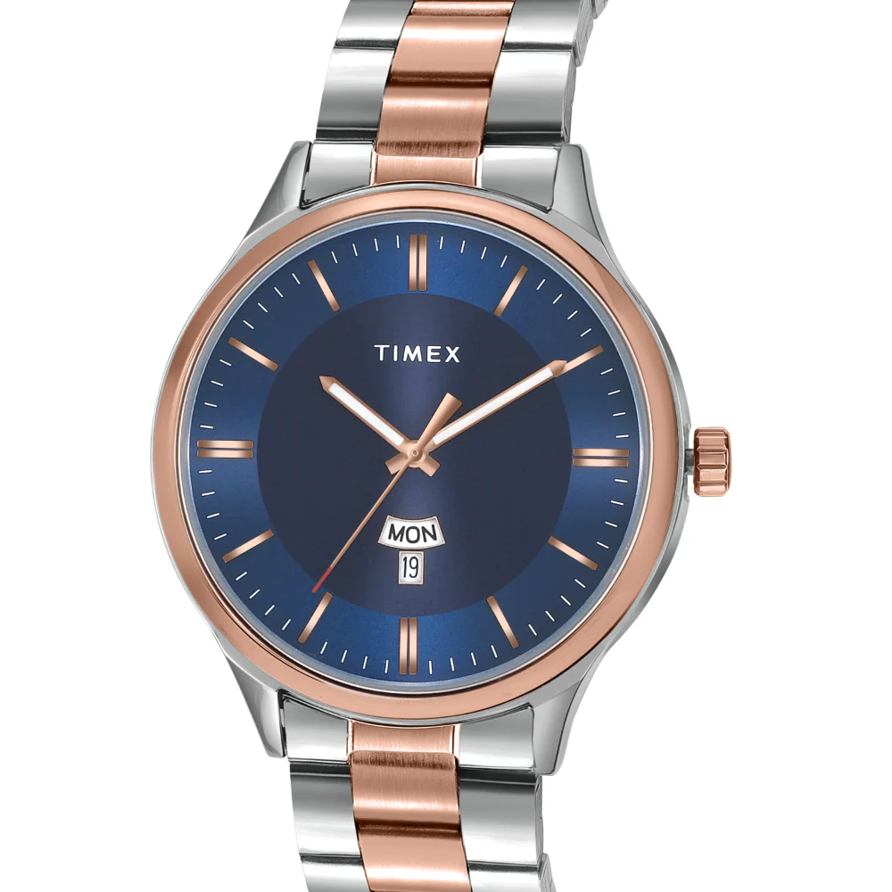 Timex Unisex Blue Round Analog Pair Watch- TW00ZP010 - Image 4