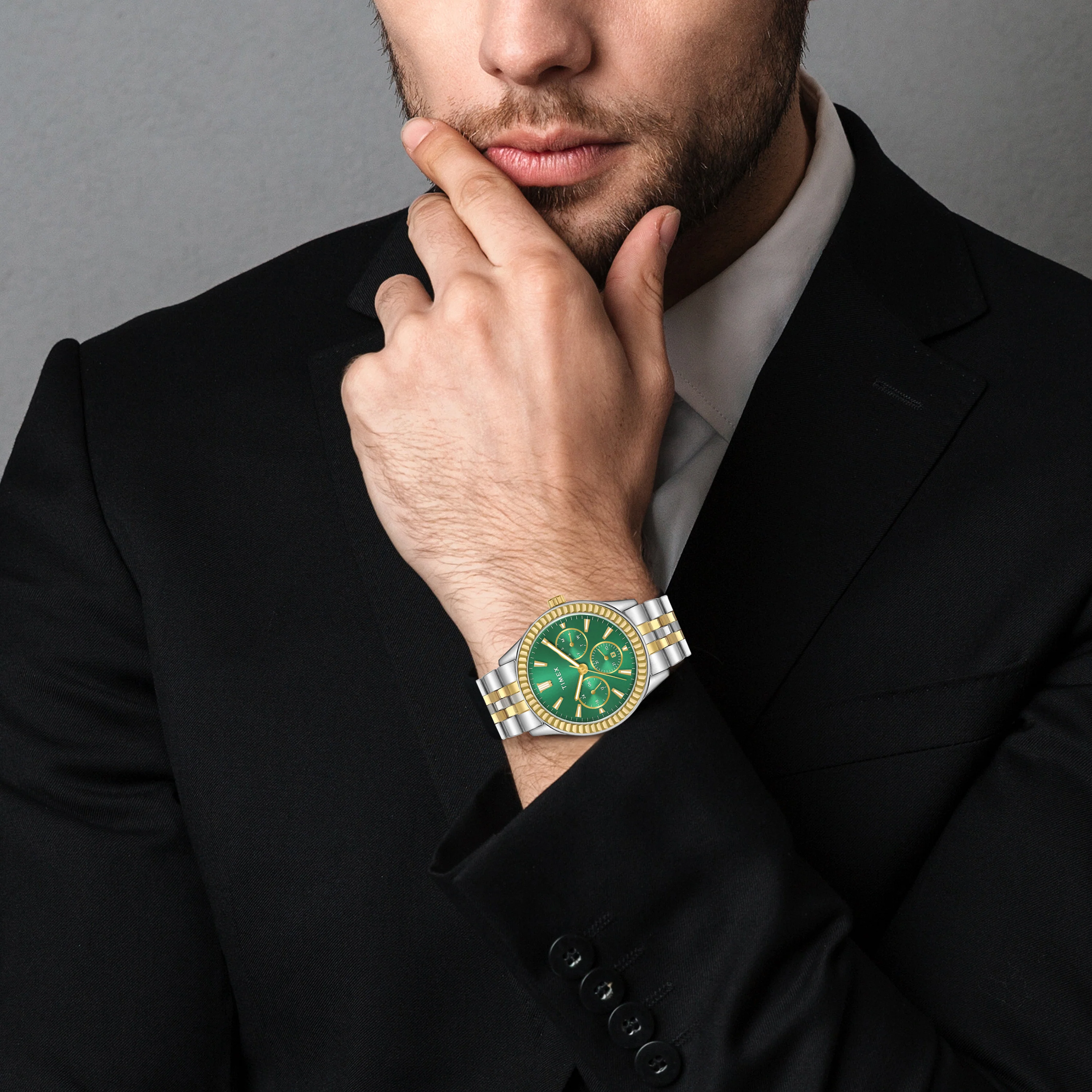 TIMEX Unisex Green Round Dial Analog Pair Watch - TW0PRE002 - Image 5